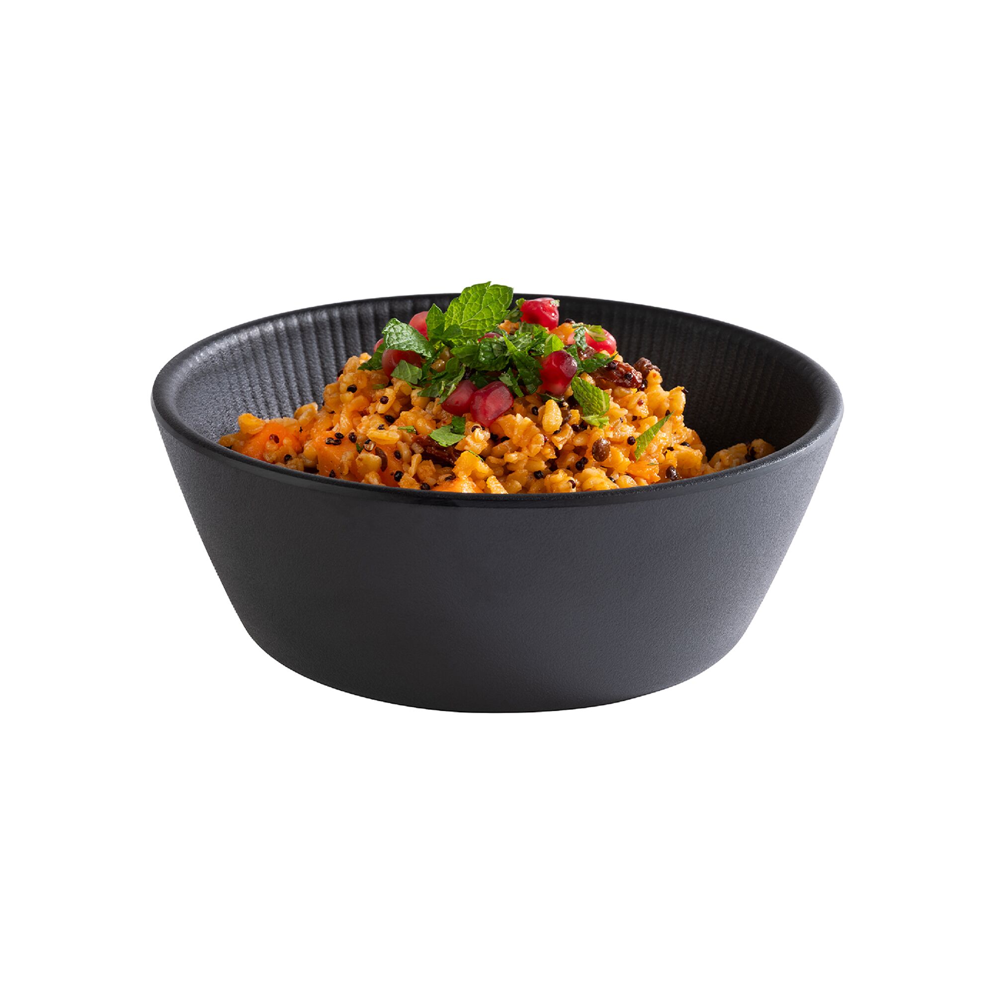 (6 pcs) Coupe - NERO - Mélamine - 450ml - carré - 155x155mm - Profondeur : 55mm - Noir