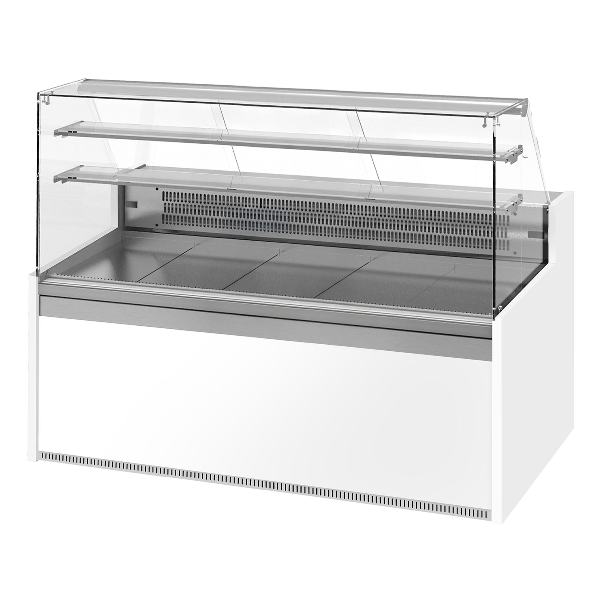Comptoir vitrine réfrigérée - 1935x985mm - +4/+8°C - 3 portes - 2 étagères - Éclairage LED