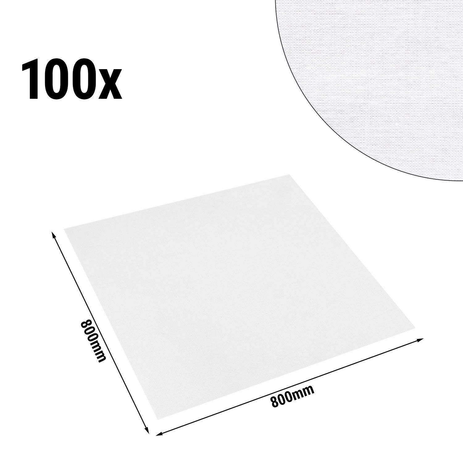 (100 pièces) Nappe carrée en damas Tessin Atlas - 210 g/m² - 80 x 80 cm - Blanc
