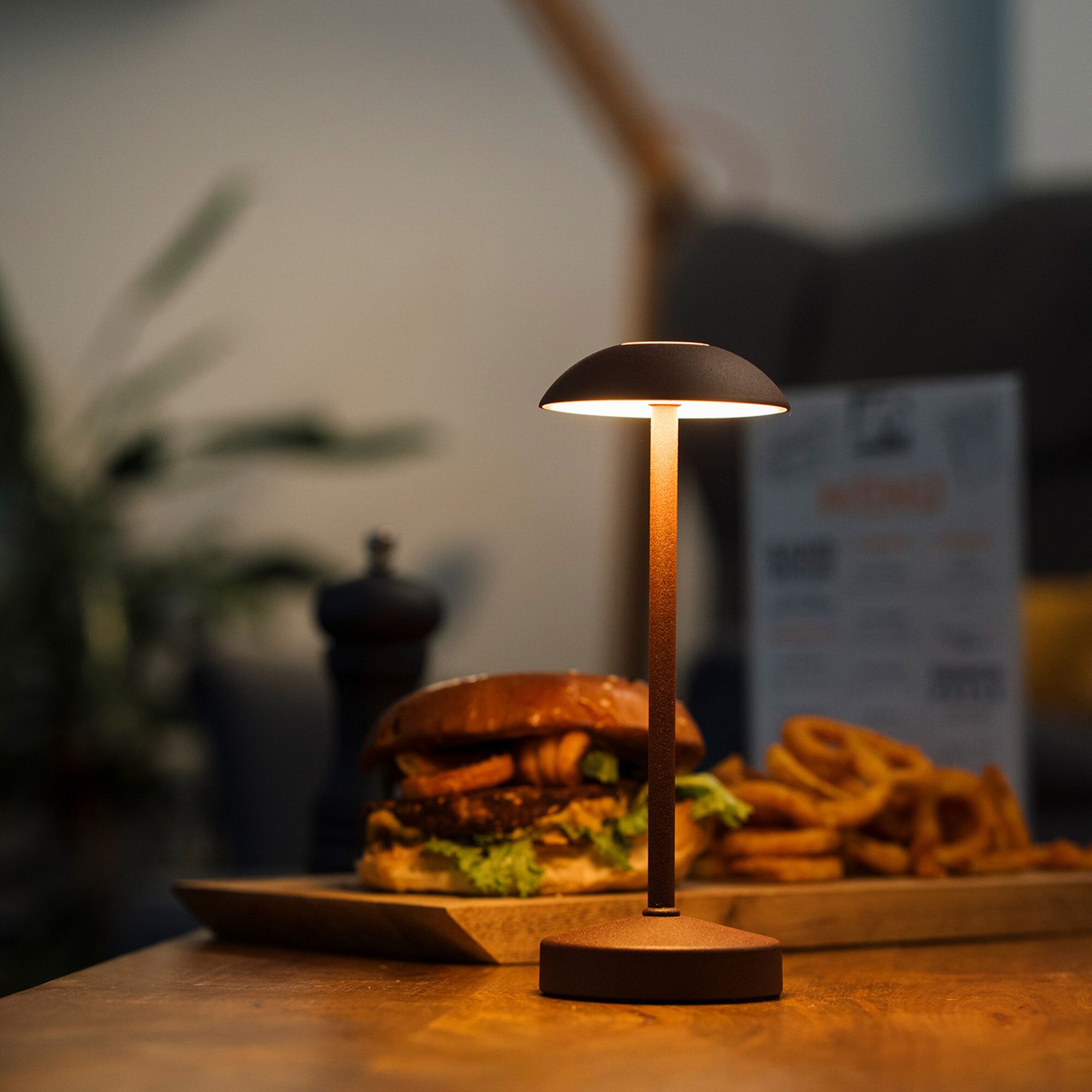 (4 pièces) Lampe de table – ALVA – dimmable en 3 niveaux – Ø 80 mm – Rouille