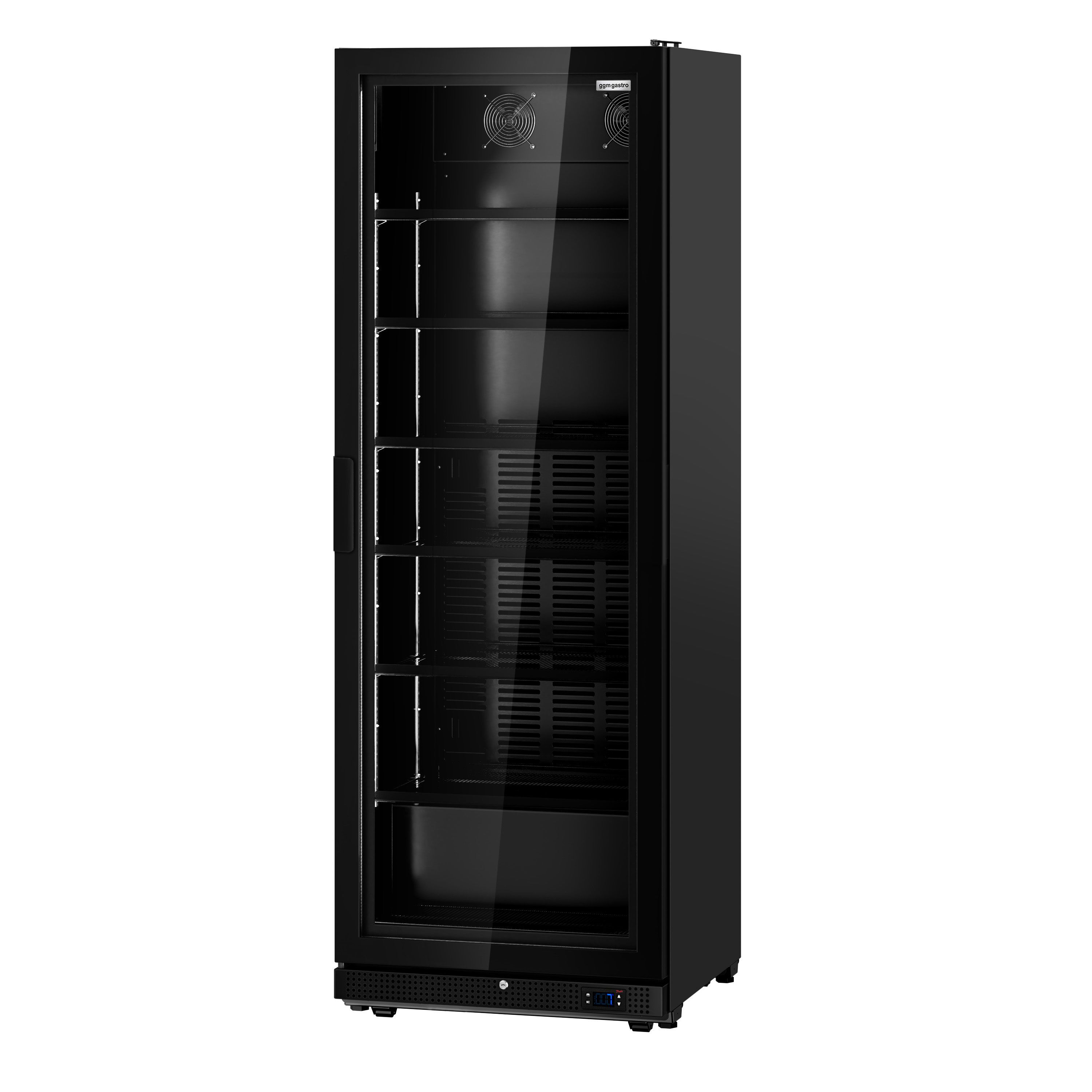 Vitrine réfrigérée à boissons - 750mm - 739 L - porte vitrée sans cadre - éclairage LED - affichage digital de la température - 0 à +7 °C - Noir - 1 porte vitrée