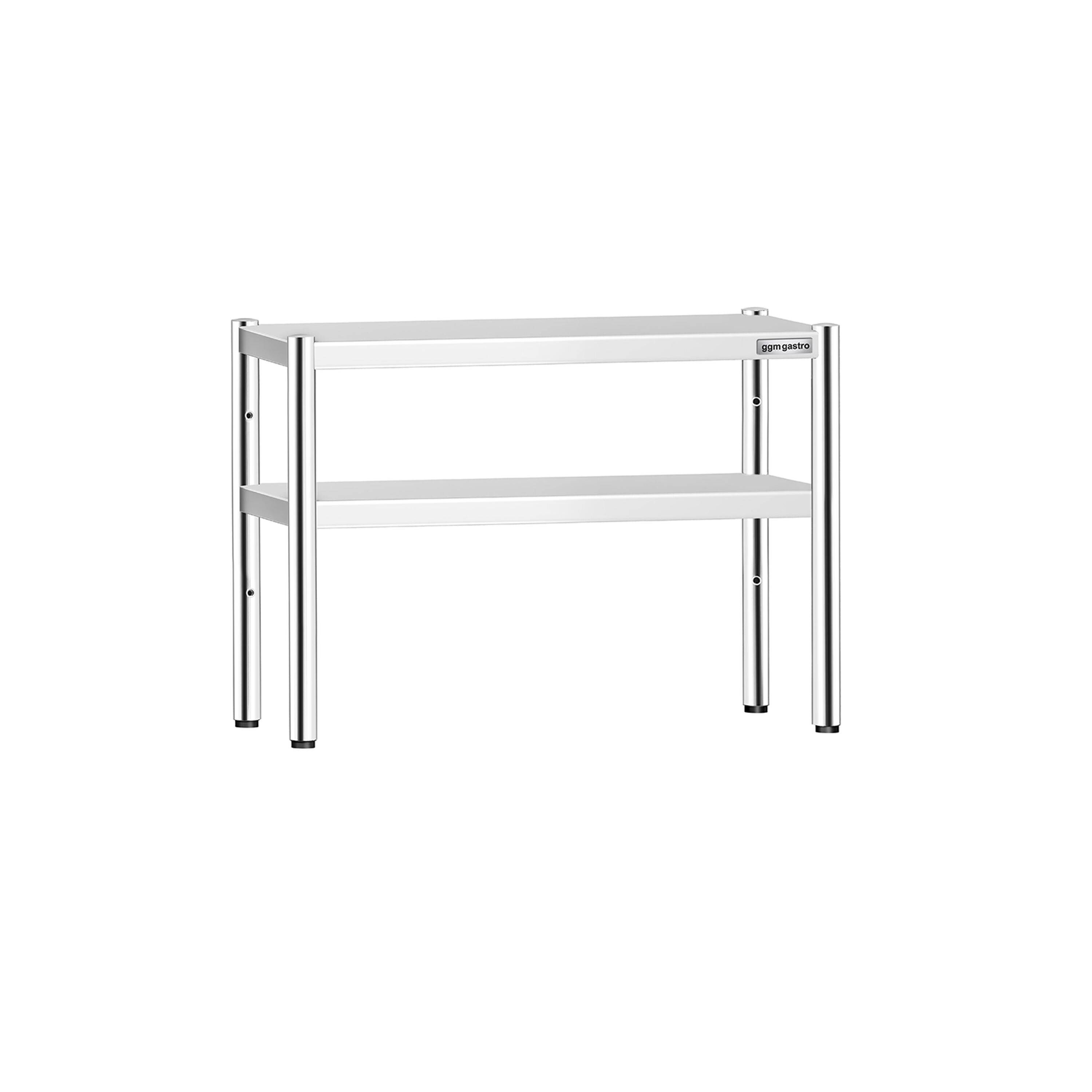 Étagère supérieure en inox – 2 niveaux – 1000 × 370 mm – hauteur réglable