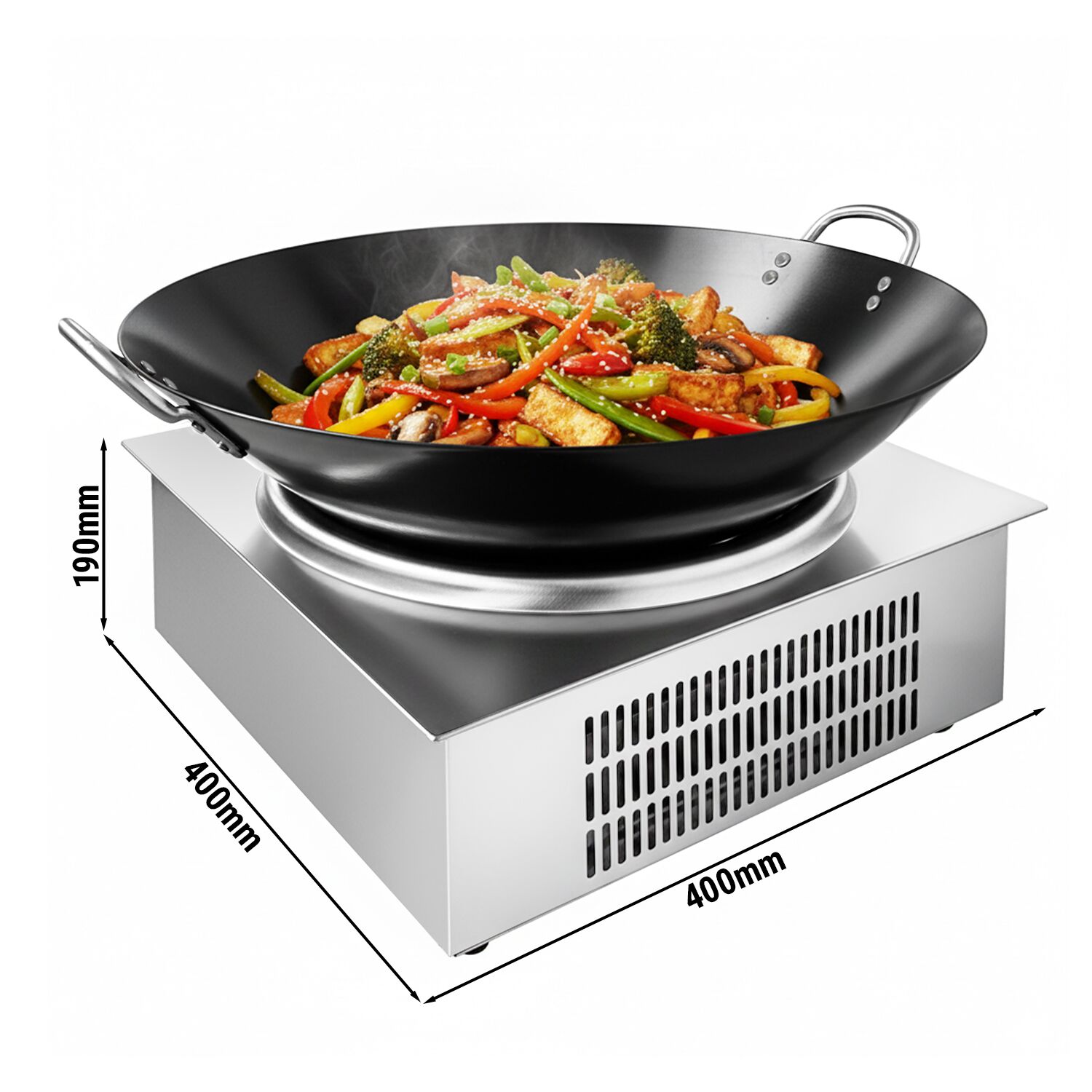 Wok à induction - 3,5 kW - 1 zone de cuisson - Ø 311mm - Bflex Digital - incl. wok