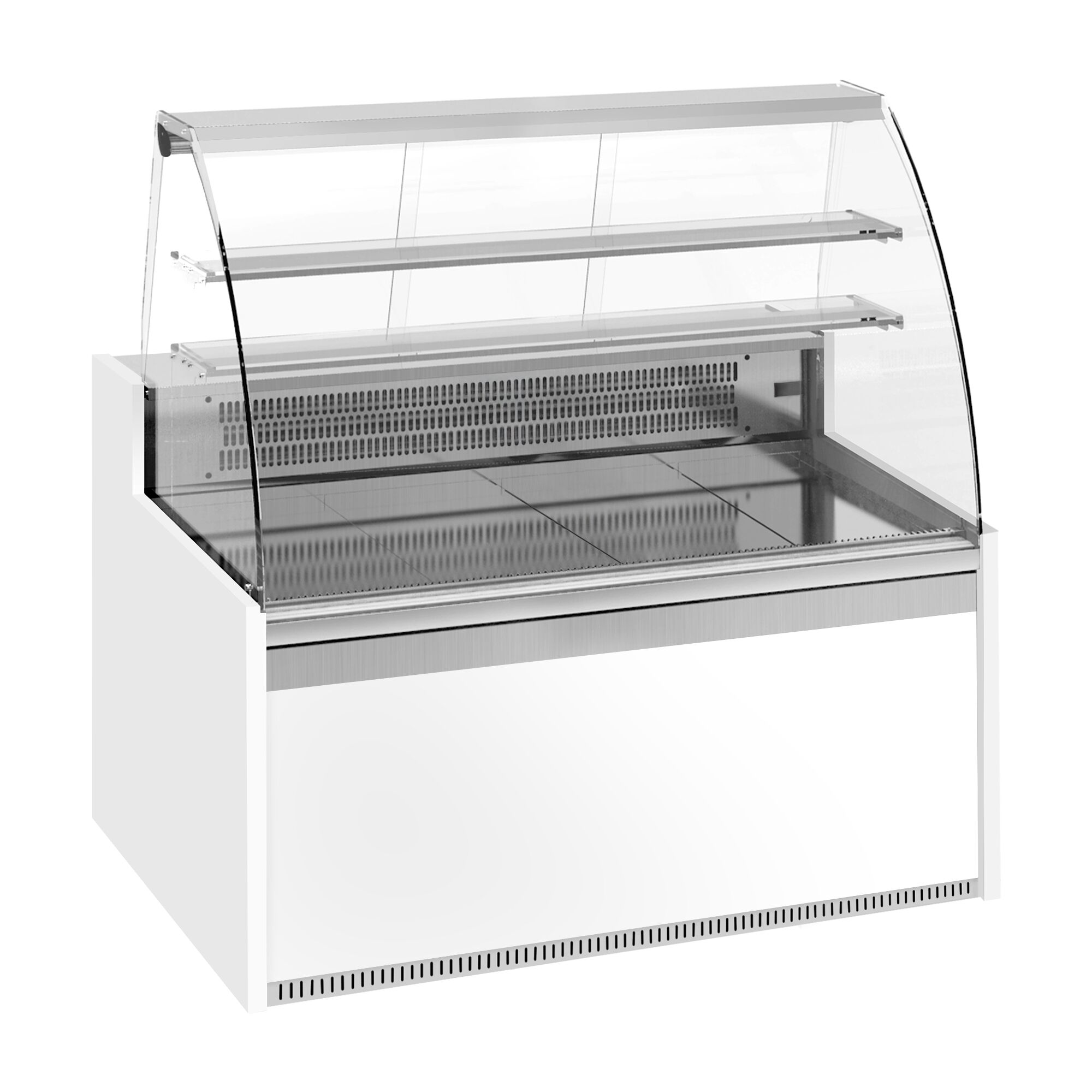 Comptoir vitrine réfrigérée - 1622x985mm - +4/+8°C - 271L - 2 portes - 2 étagères