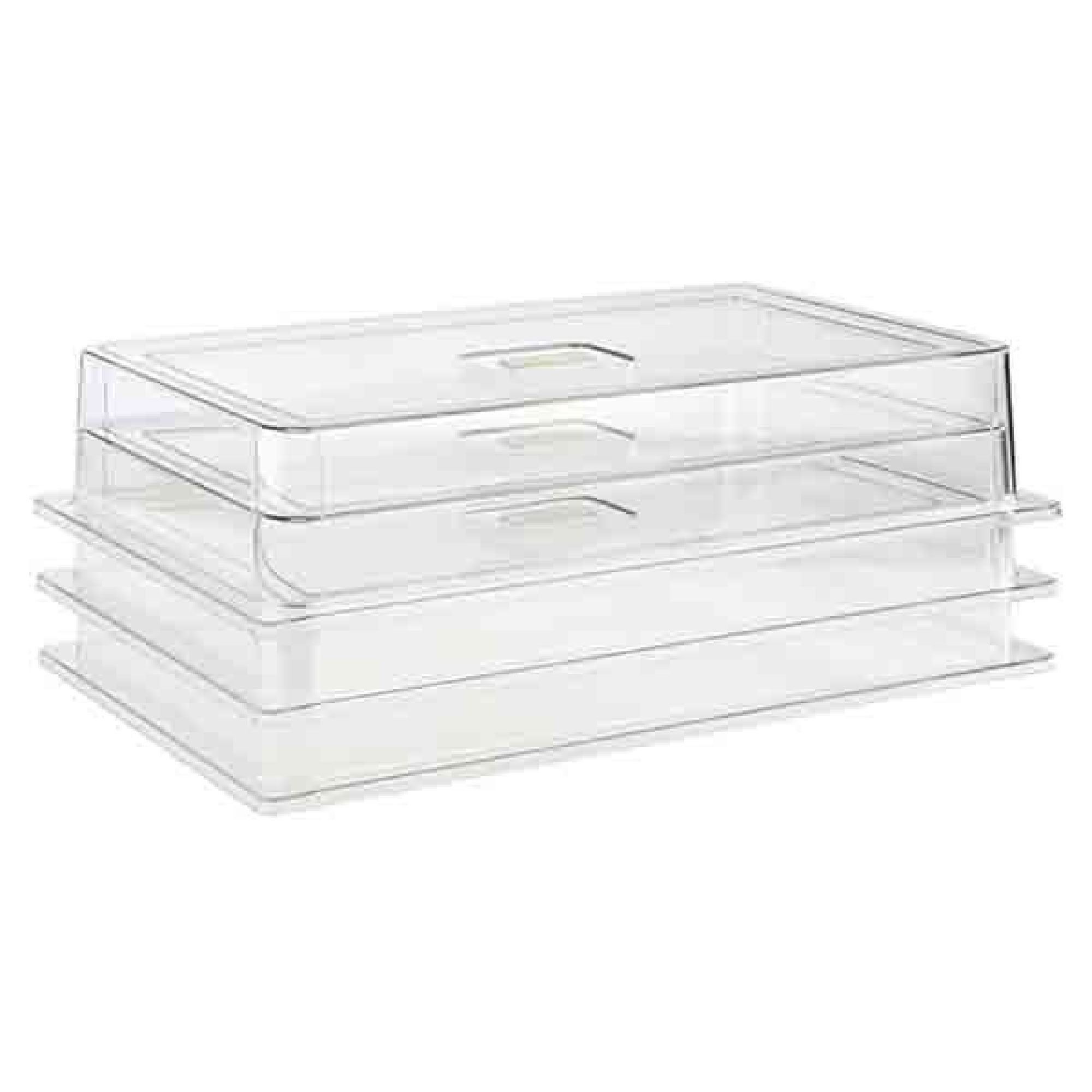 (6 pcs) Couvercle de présentation - GN 1/1 - Polycarbonate - 530x325mm - Hauteur:95mm