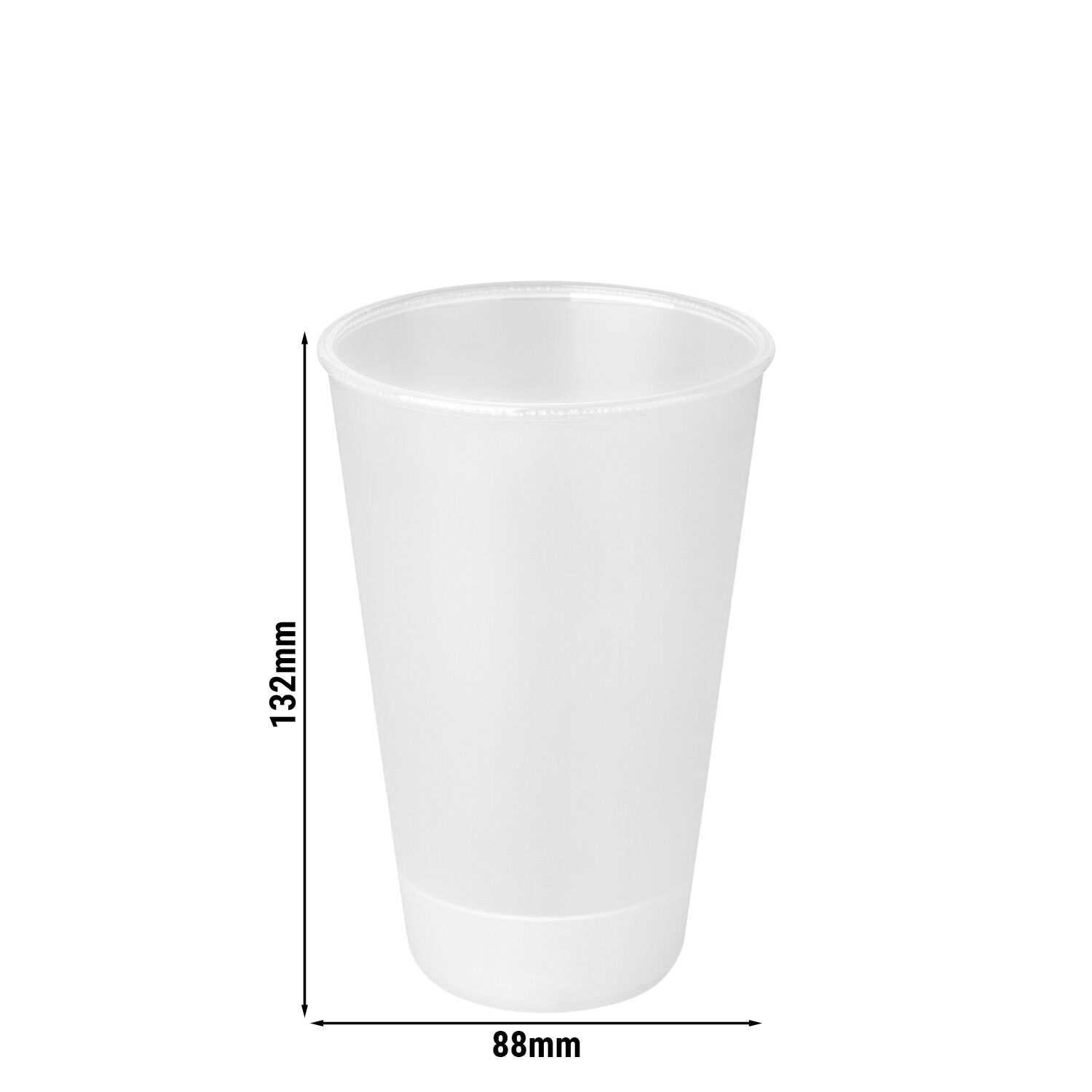 (24 pièces) Gobelets réutilisables - 400ml - Transparent