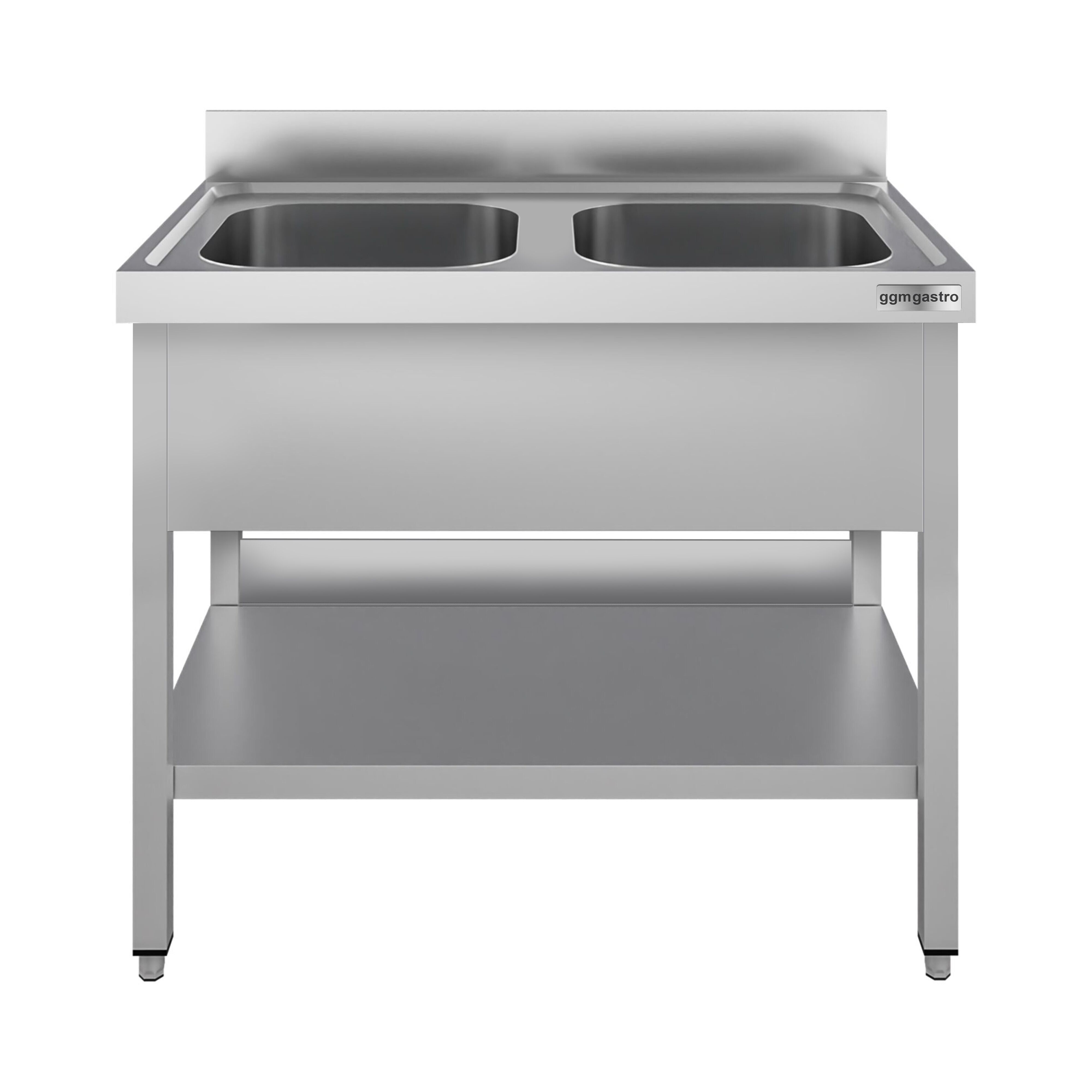 Spültisch ECO - 1000x700mm - mit Grundboden - mit 2 Becken mittig