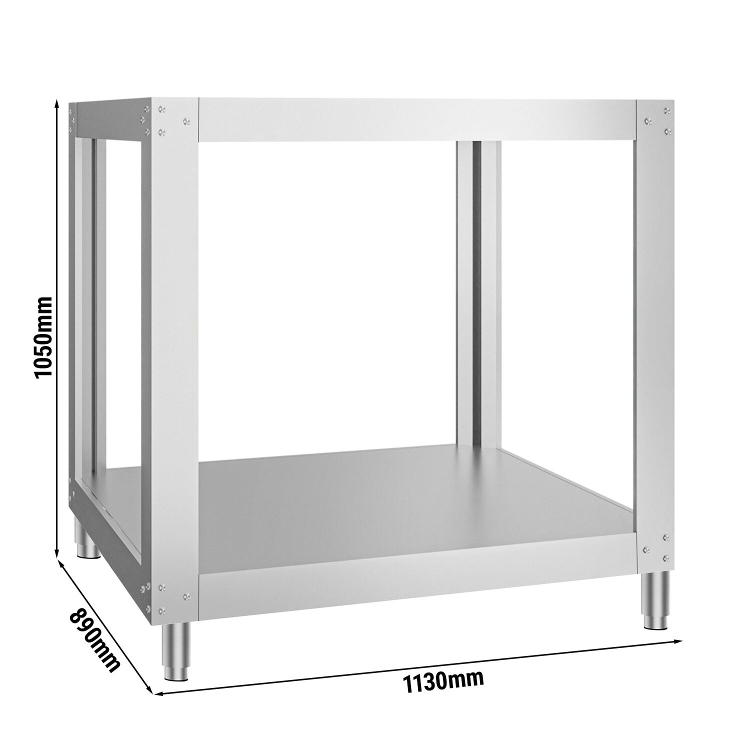 Support pour four à pizza - 1130x890x1050mm - Inox - compatible avec GEP4