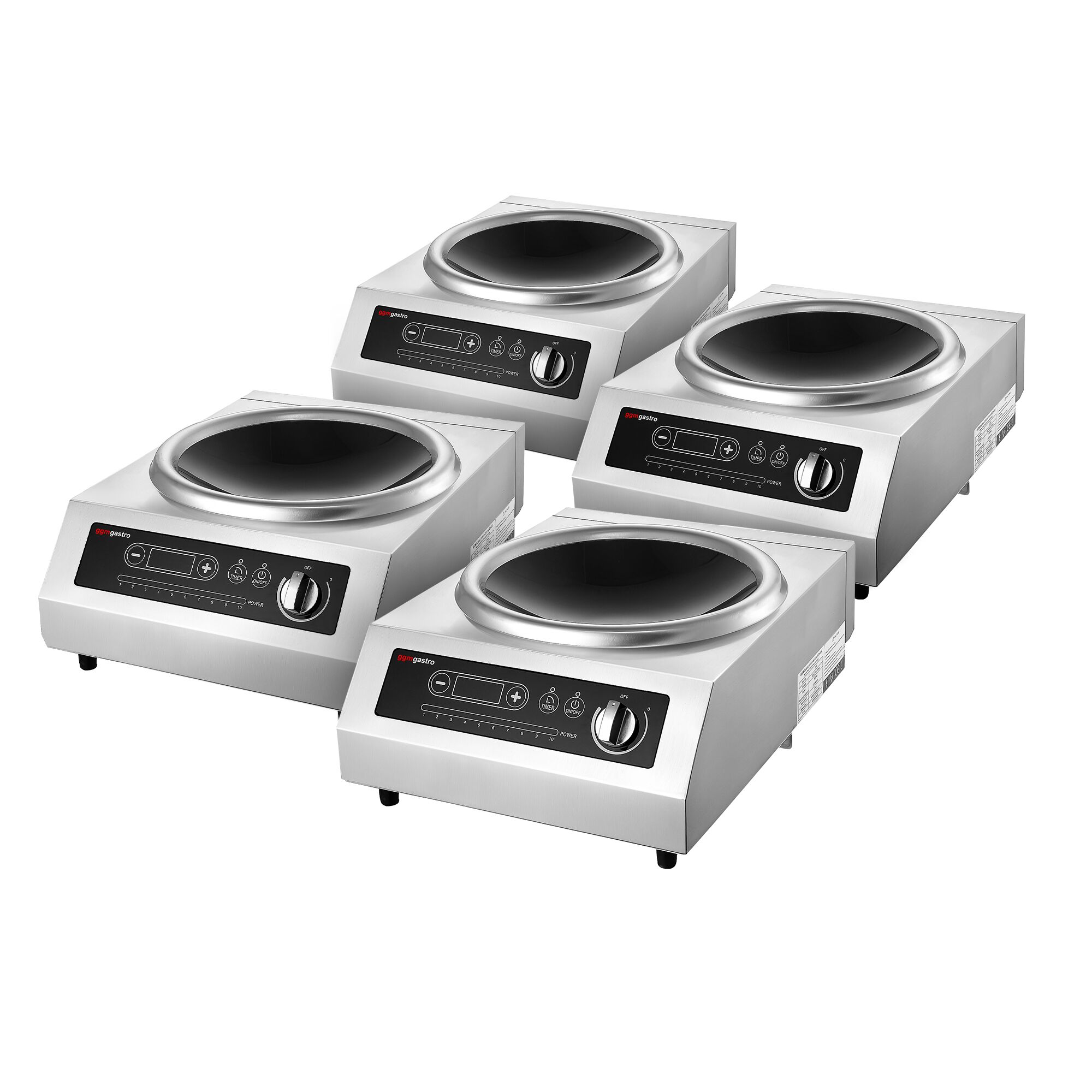 (4 pièces) Wok à induction - 3,5 kW - avec wok
