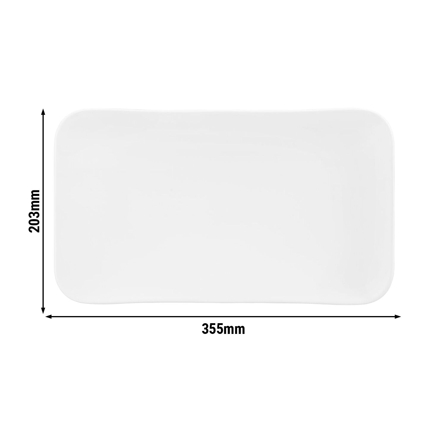 (2 stuks) SELTMANN WEIDEN | Coup bord rechthoekig - 350x200mm - Wit