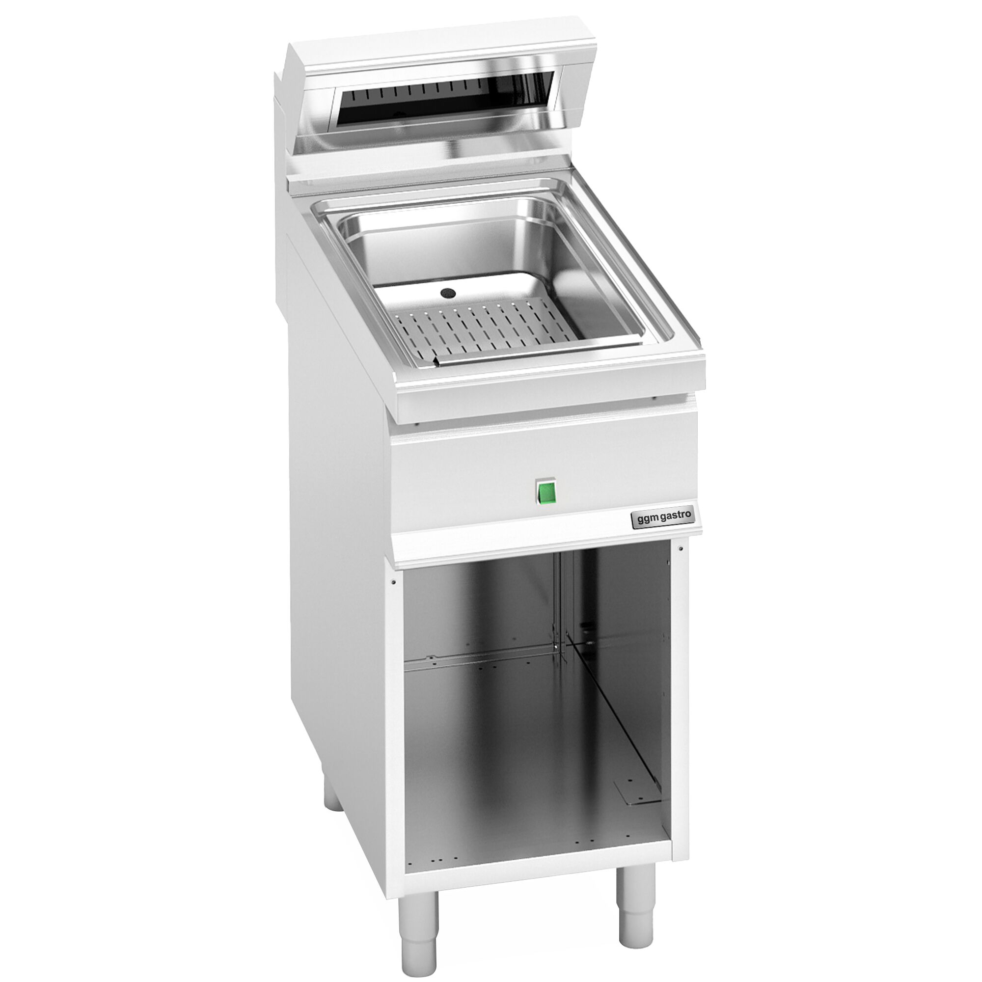 Podgrzewacz do frytek - 1kW - 1x GN 1/1 - z górną lampą grzewczą - na podstawie szkieletowej