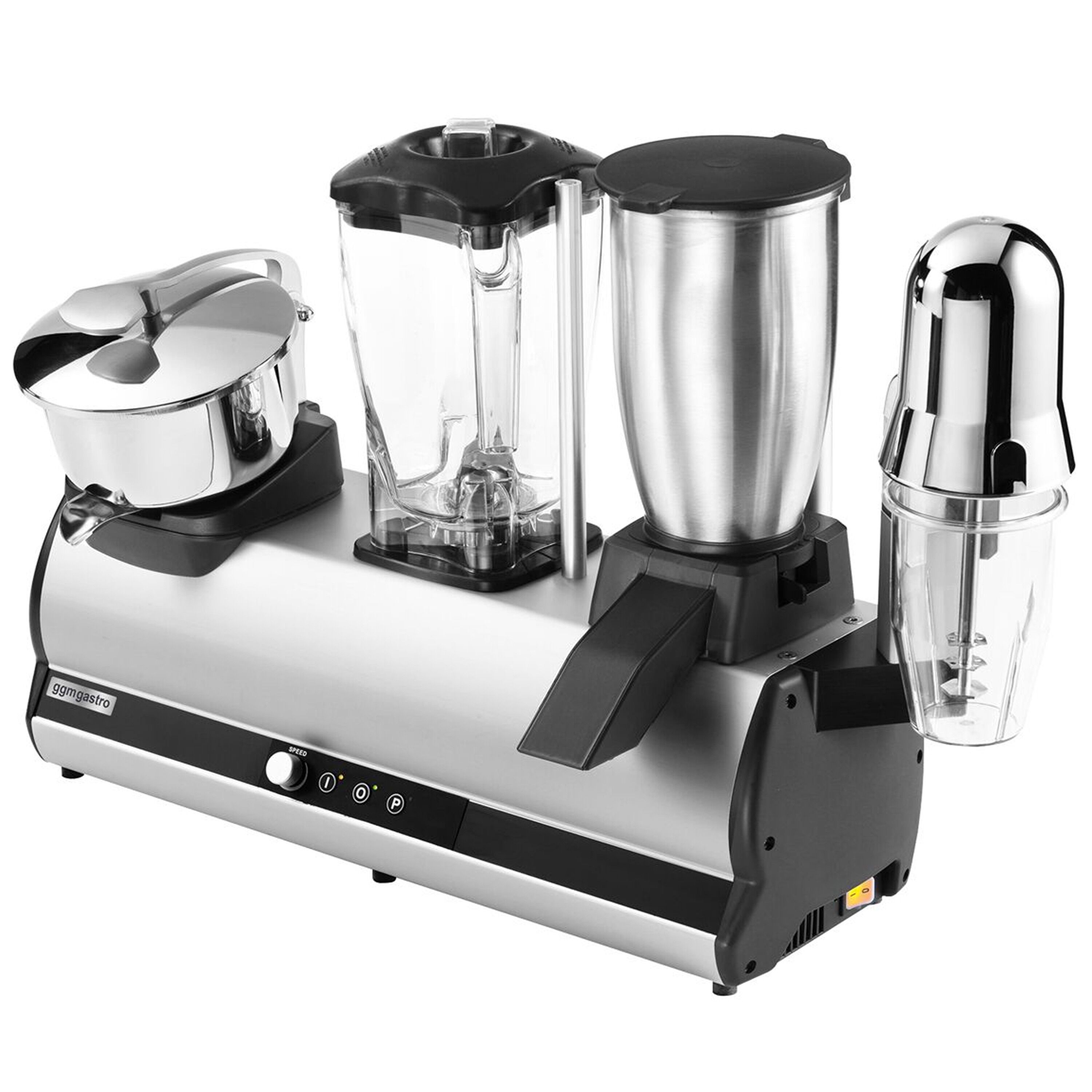 Appareil de bar combiné - Mixeur, Broyeur de glace, Milkshaker & Presse-agrumes - 2x 150 + 100 + 750 Watts
