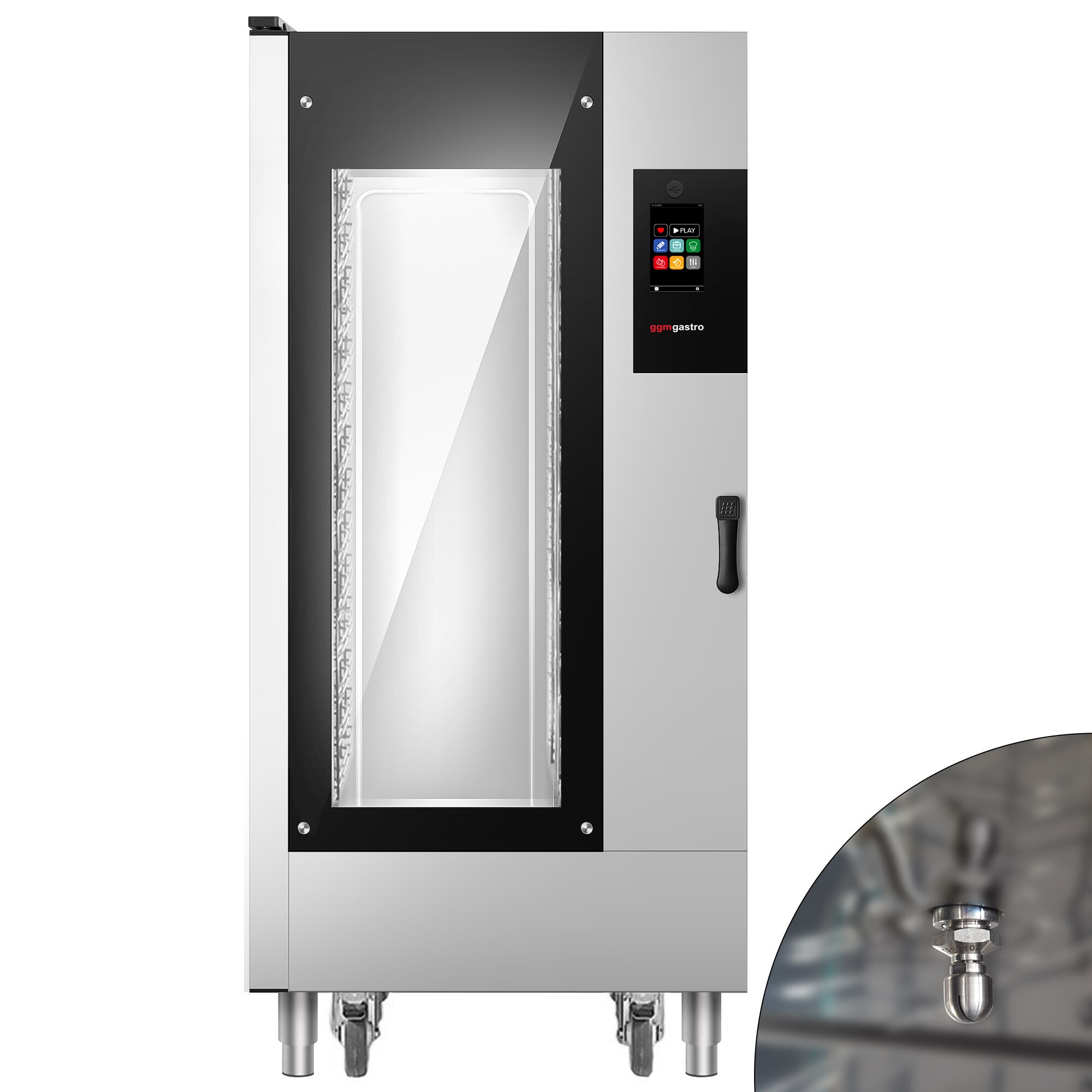 Four mixte de boulangerie – Touch – 16x EN 600 × 400 – incl. chariot à glissières & système de lavage