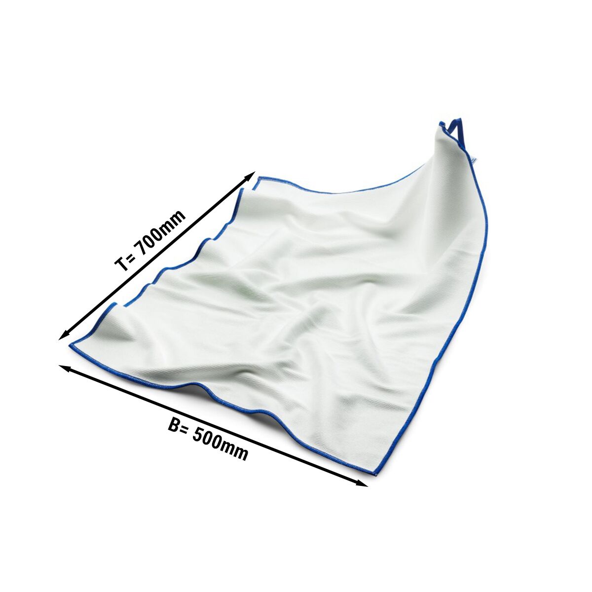 (10 pièces) Chiffons microfibres de polissage / torchons - 500x700 mm - Blanc