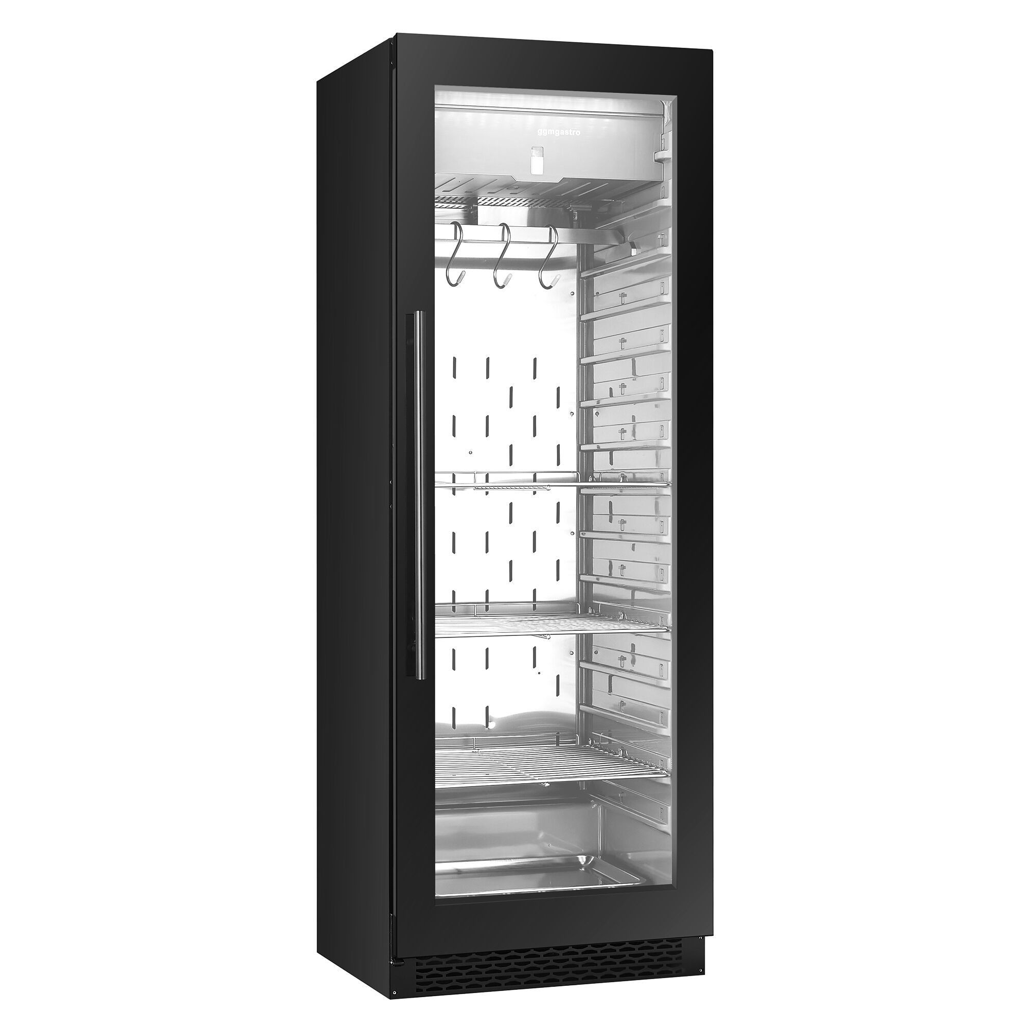 Dry Aging Armoire de maturation de la viande - 595mm - 352 litres - 1 porte vitrée sans cadre - Noir