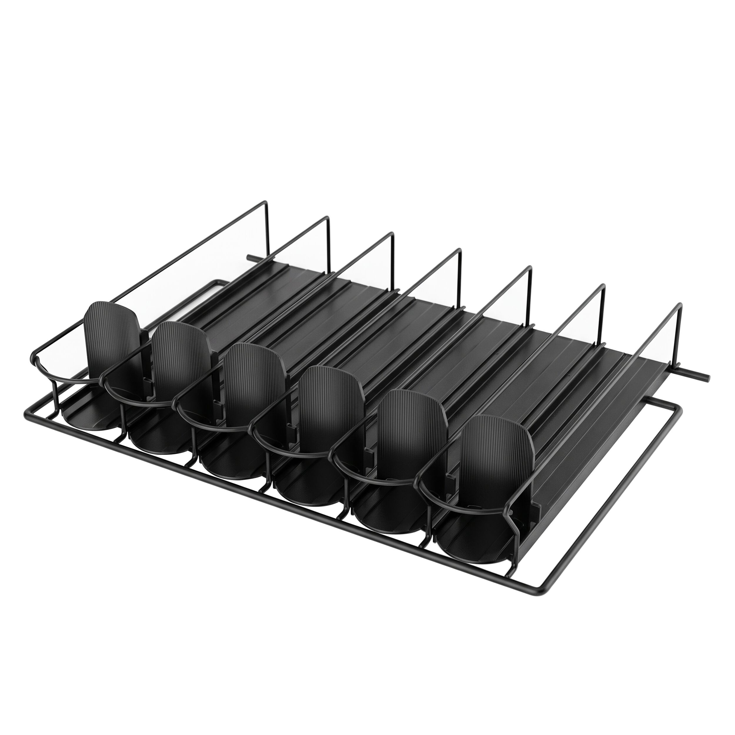(2pcs.) Gravity Feed Bottle Rack – 6 Lanes