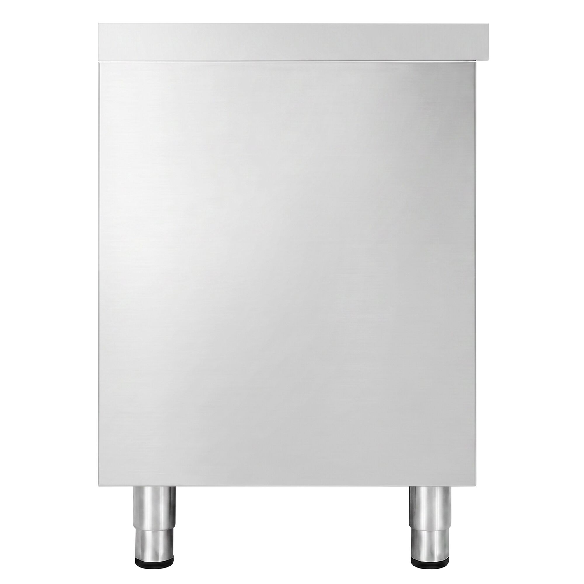 Armoire de travail en acier inoxydable PREMIUM - 1 200 x 600 mm - avec 2 tiroirs et une porte coulissante