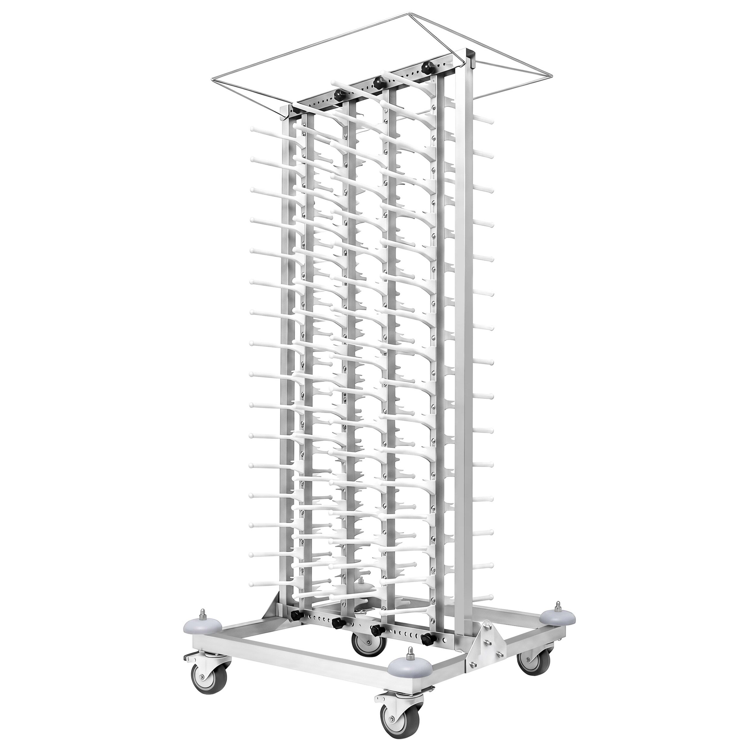 Commercial Mobile Plate Rack Double-Column - up to 80 Plates - Ø 16-32cm - Banqueting