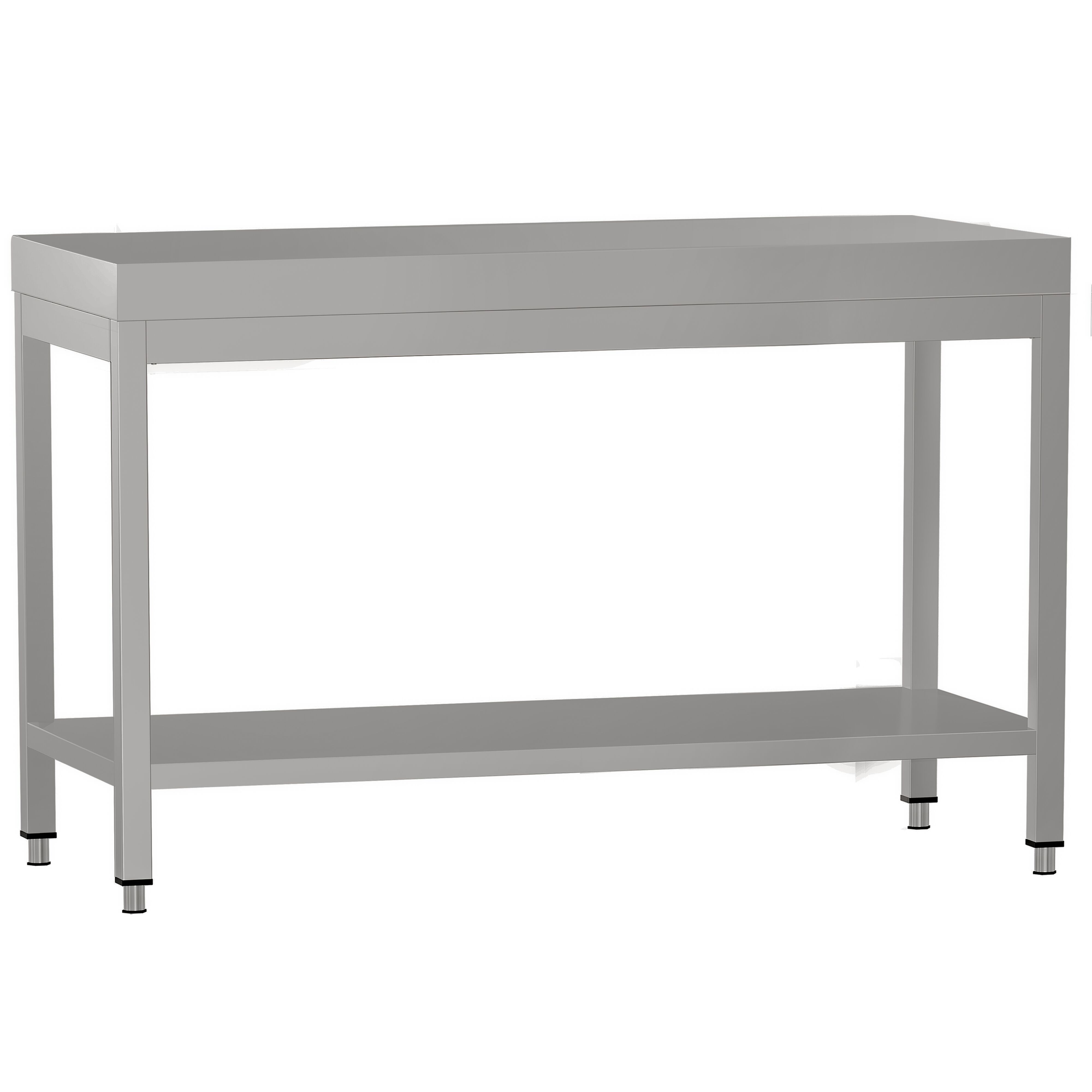 Table de travail en inox ECO – 1200 × 600 mm – avec tablette inférieure