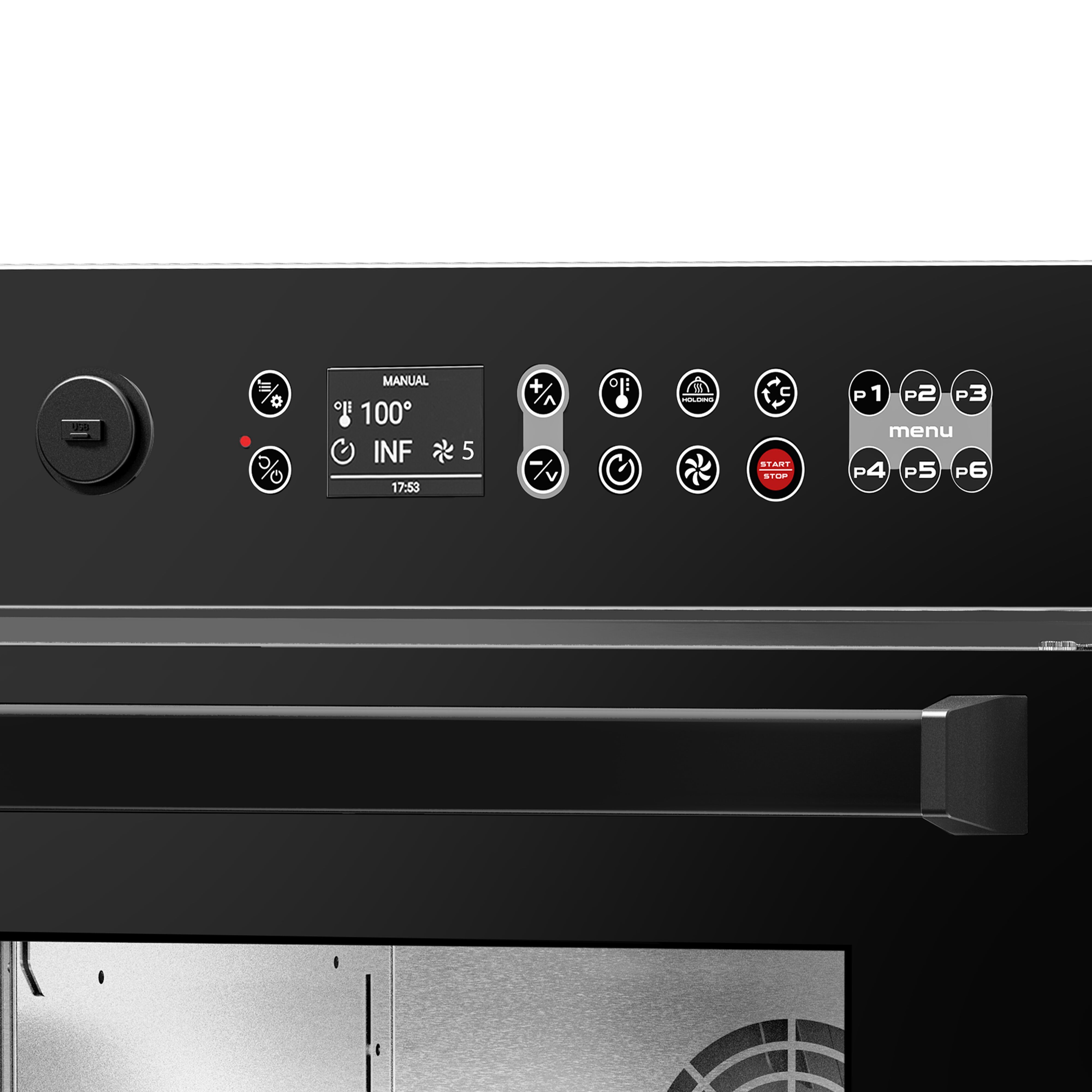 Four à cuisson accélérée - 3,4 kW - inox - incl. sonde de température, plaque à pizza, panier antiadhésif | cuisson 80 % plus rapide