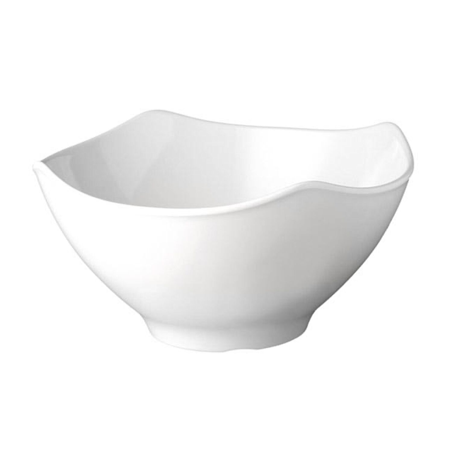 (6 pcs) Saladier - GLOBAL BUFFET - Mélamine - 8L - carré - 400x400mm - Profondeur : 175mm - Blanc