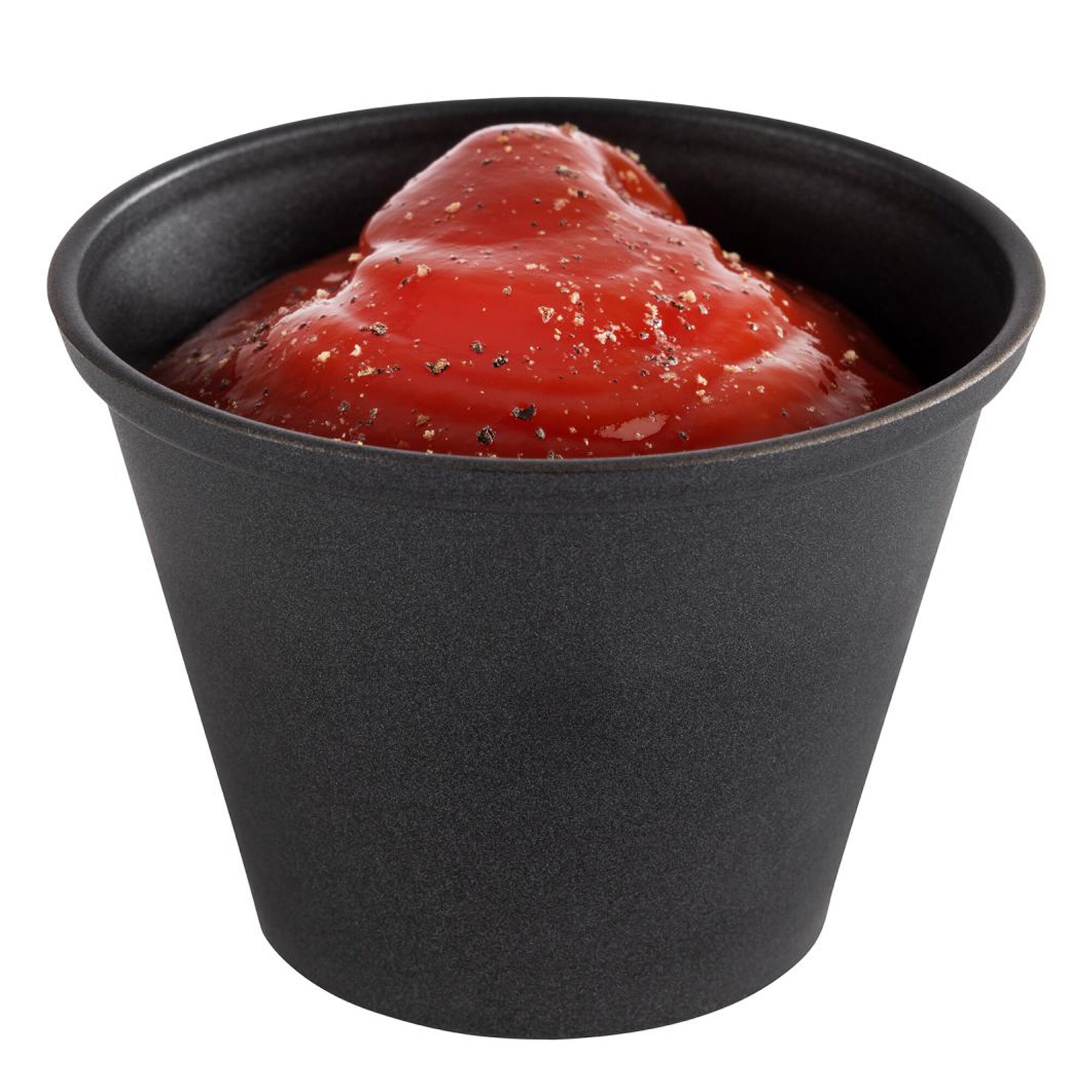 (6 pièces) Coupelles à sauce - lot de 6 - inox - 60 ml - Ø 60 mm - Noir