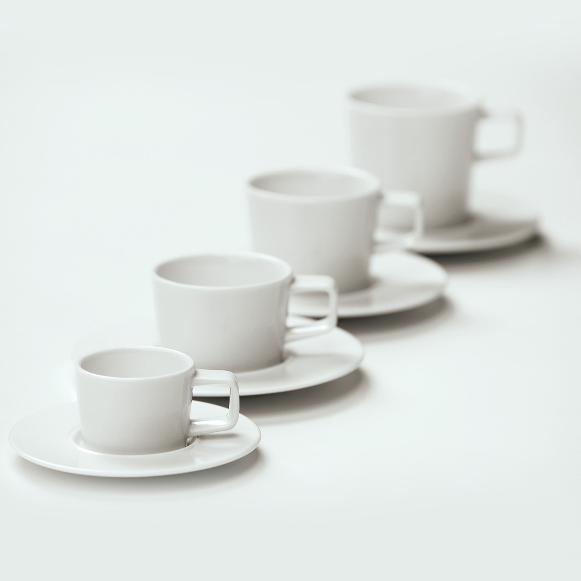 (12 pièces) WHITE DELIGHT – Tasse à café – 150 ml – Blanc