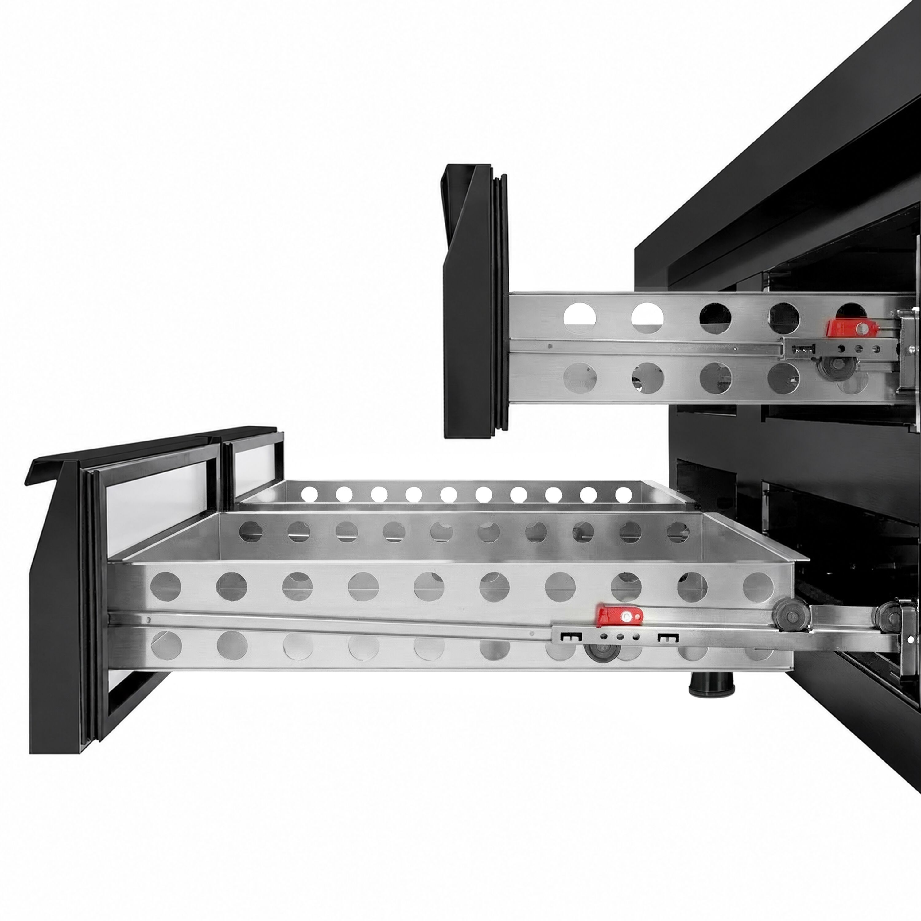 Meuble bas réfrigéré - 1600mm - 191 litres - 4x GN 1/1 tiroirs - noir mat