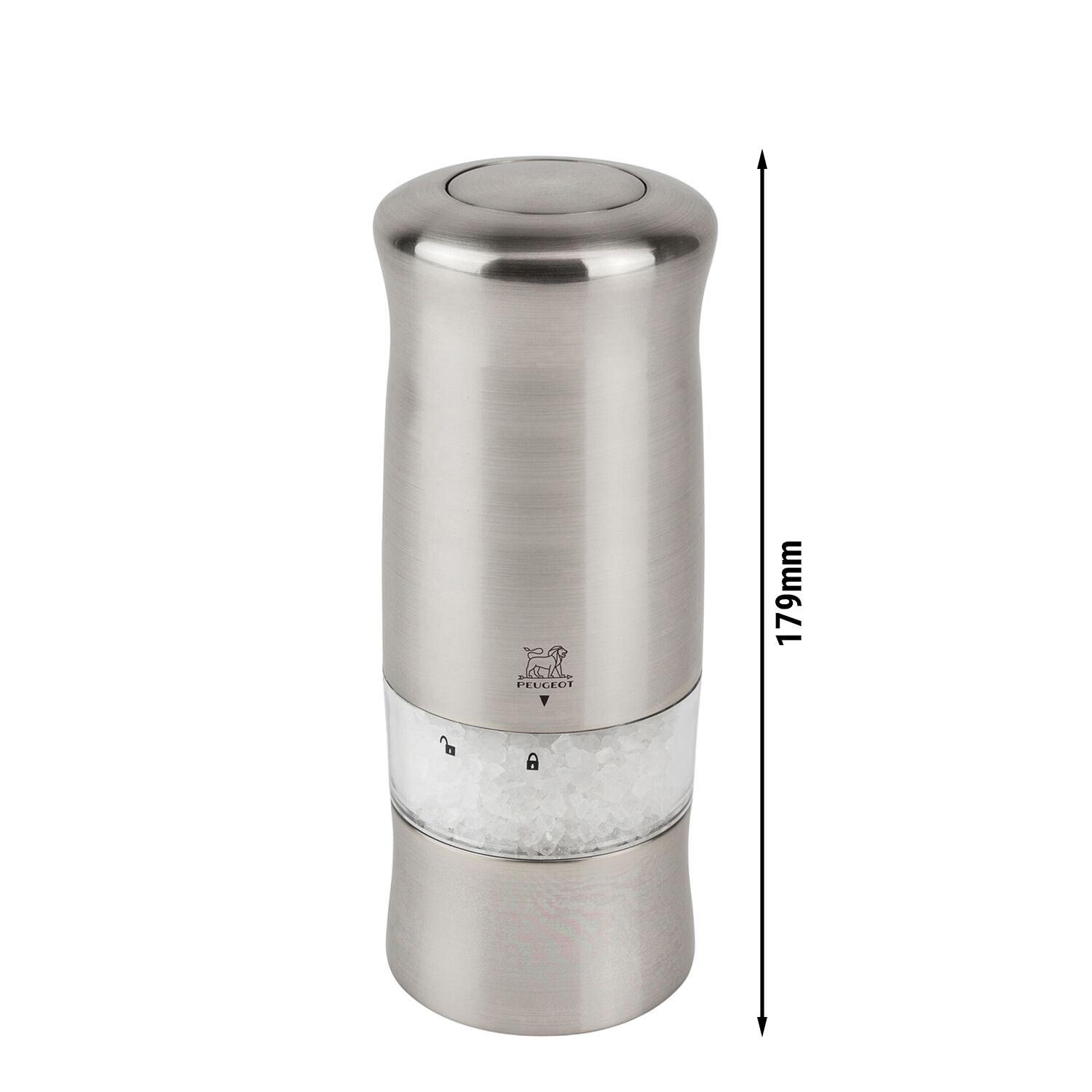 (6 pièces) PEUGEOT | ZELI - Moulin à sel - électrique - Plastique - Hauteur : 140 mm