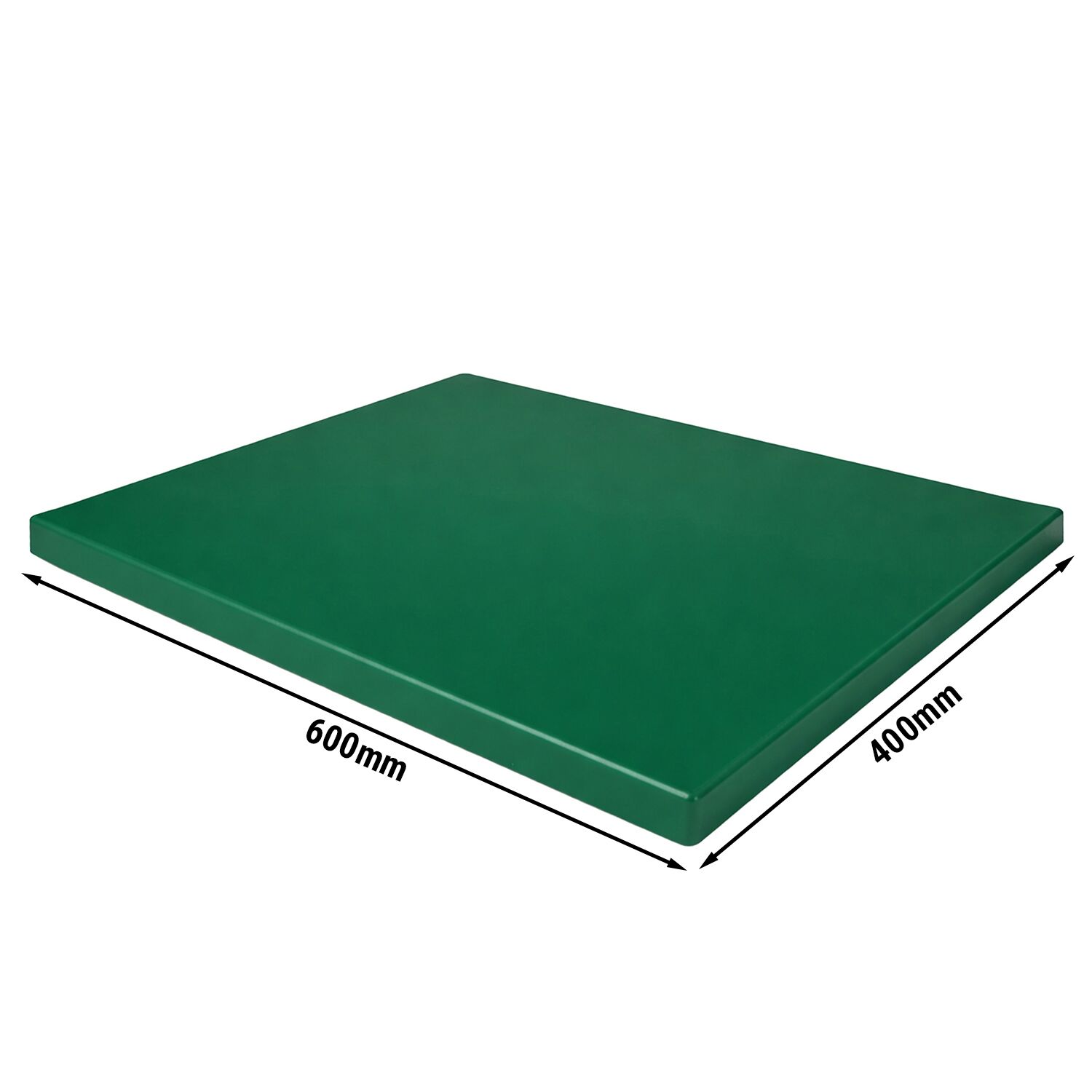 Planche à découper antidérapante - EN 600x400 - Épaisseur: 20mm - Conforme HACCP - PEHD 500 - Vert