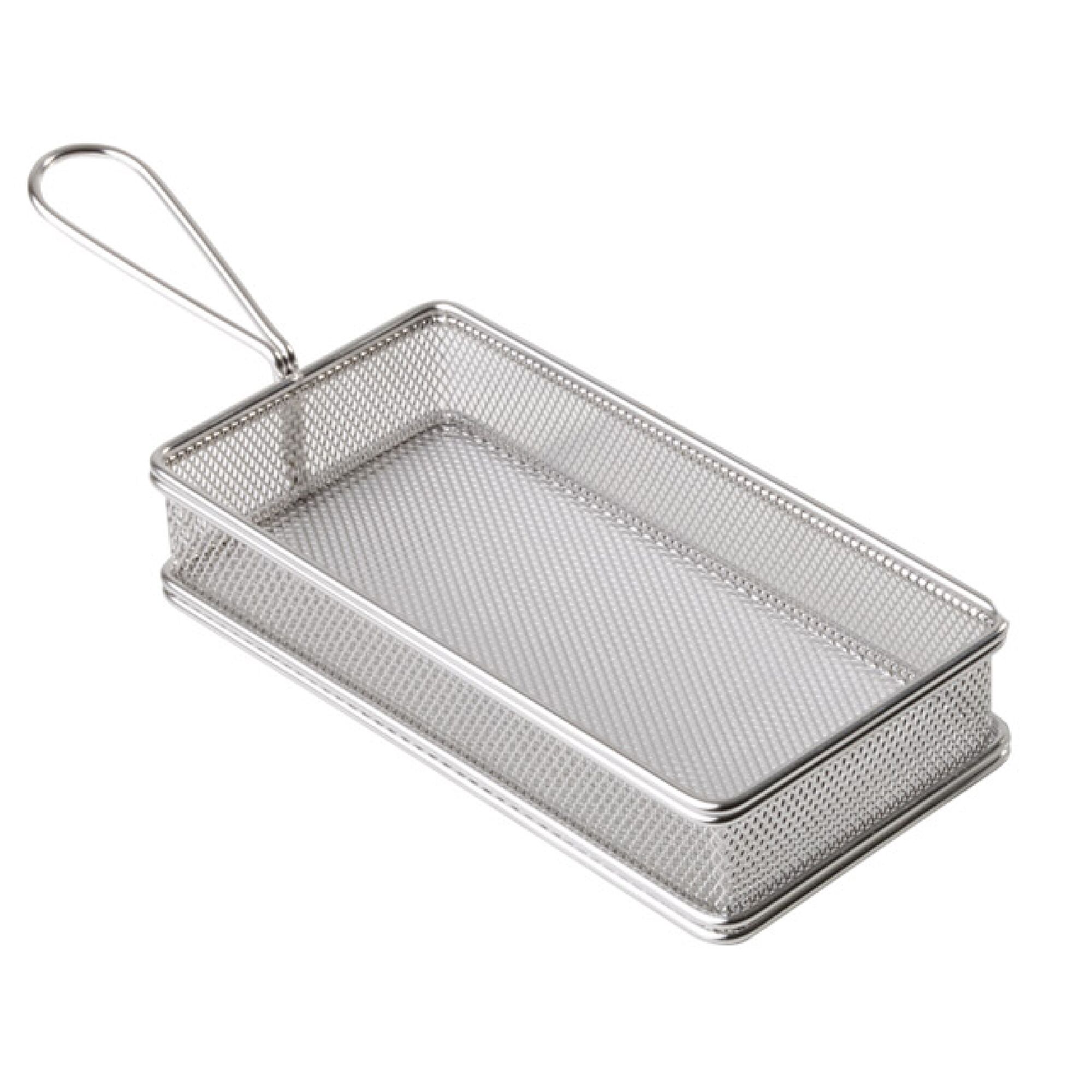(6 pcs) Panier de service à frites - SNACKHOLDER - acier inoxydable - rectangulaire - 215x105x45mm