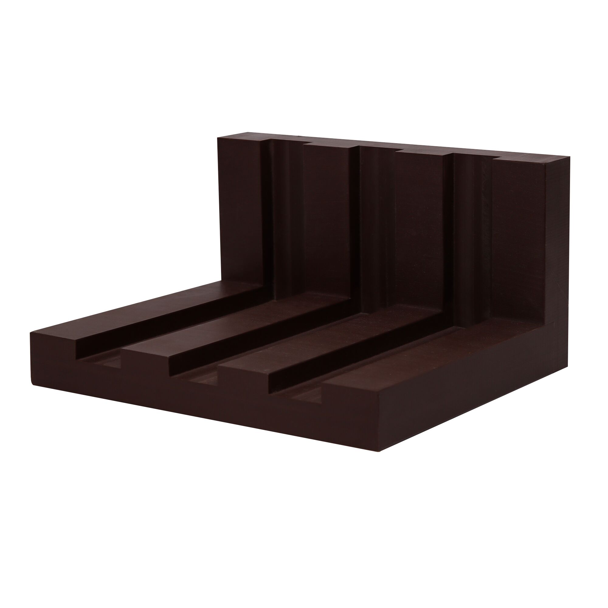 Chopping Board Rack for 40mm Boards - 3 Slots - Polyethylene - Brown