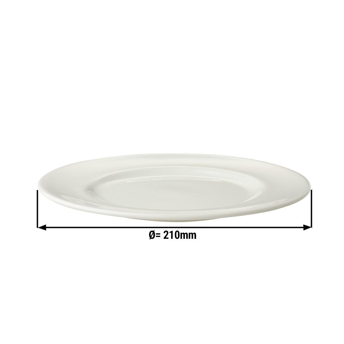 (6 pieces) LUX - Plate flat Maastricht - Ø 21 cm - Ivory