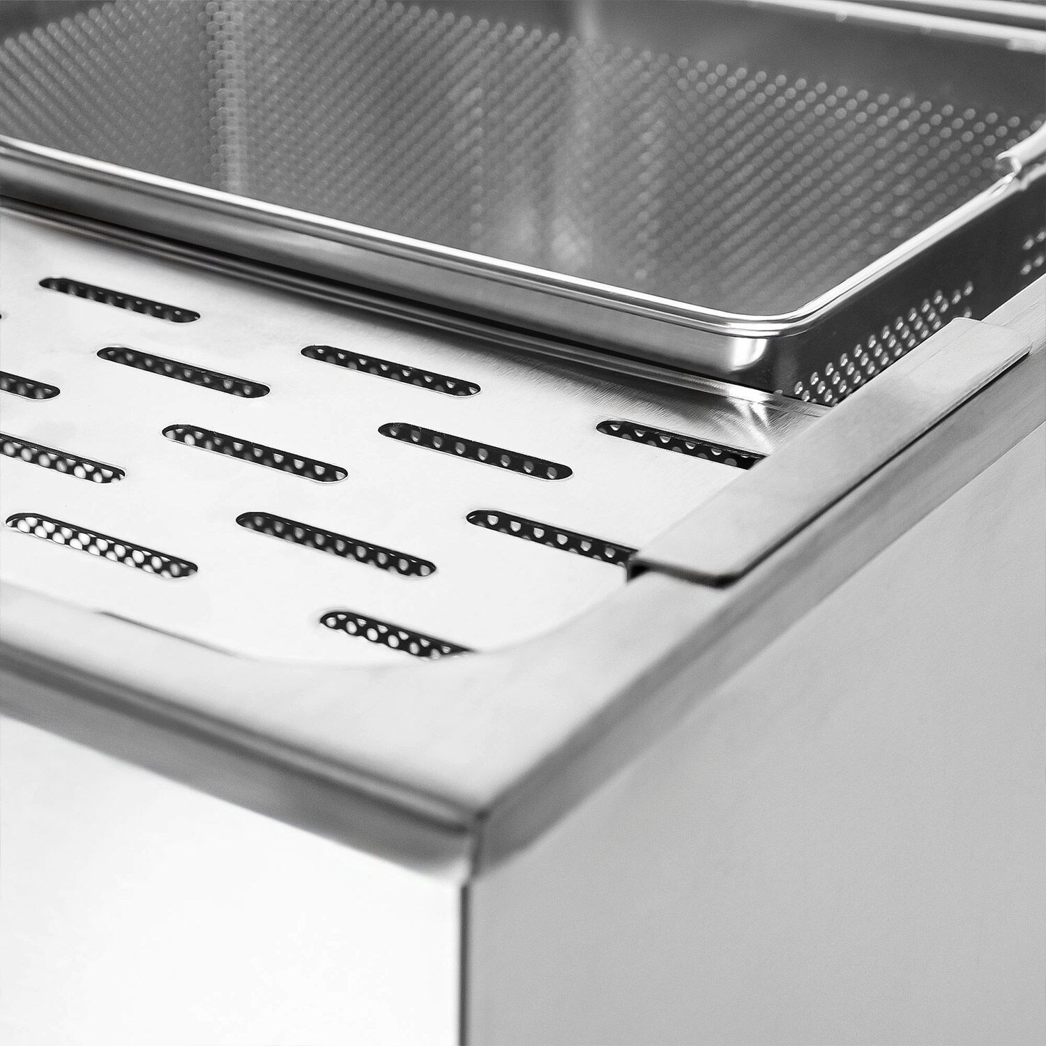 Cuiseur à pâtes électrique – 25 L – 3,25 kW – avec robinet de vidange – incl. 3 paniers