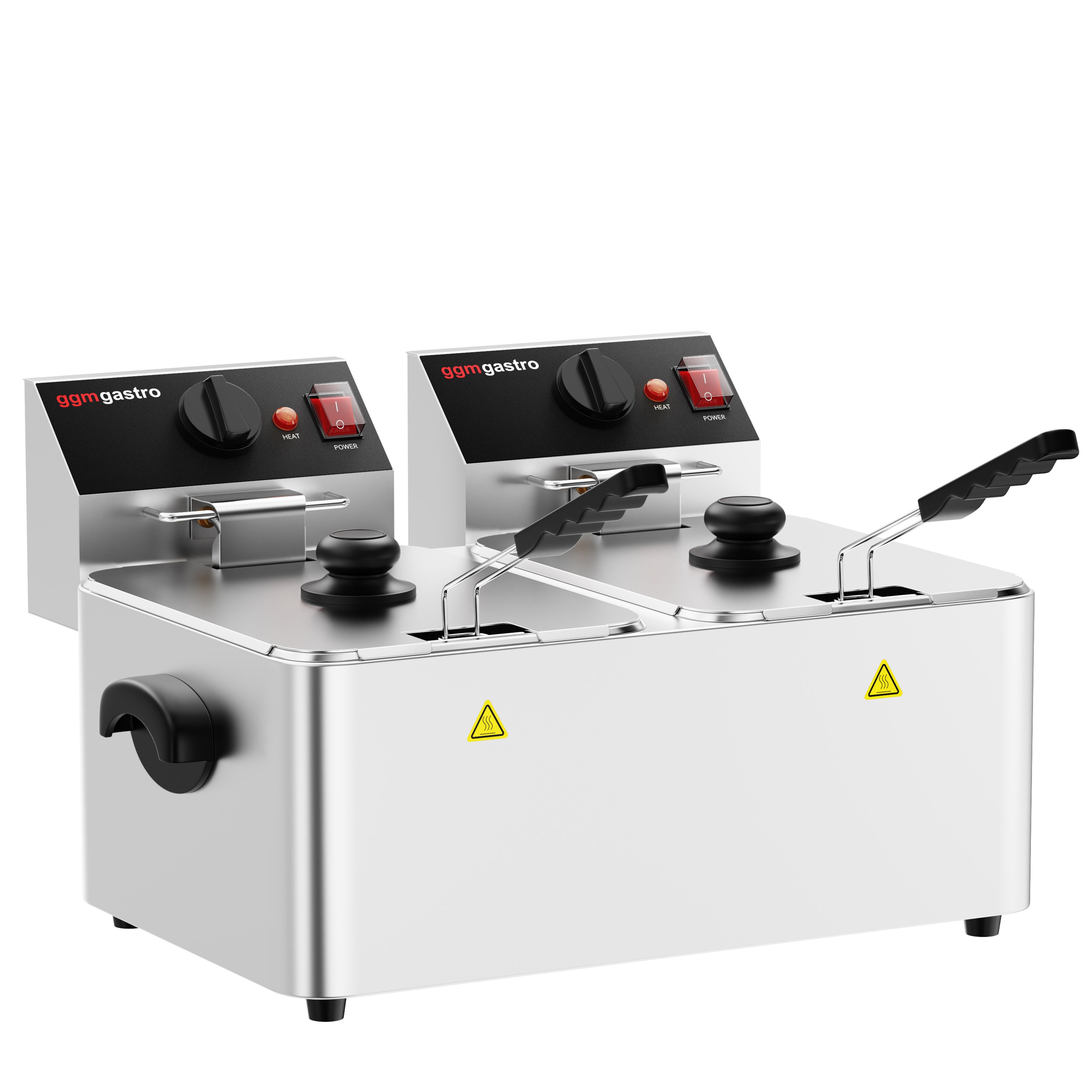Friteuse électrique double – 4+4 litres – 5 kW