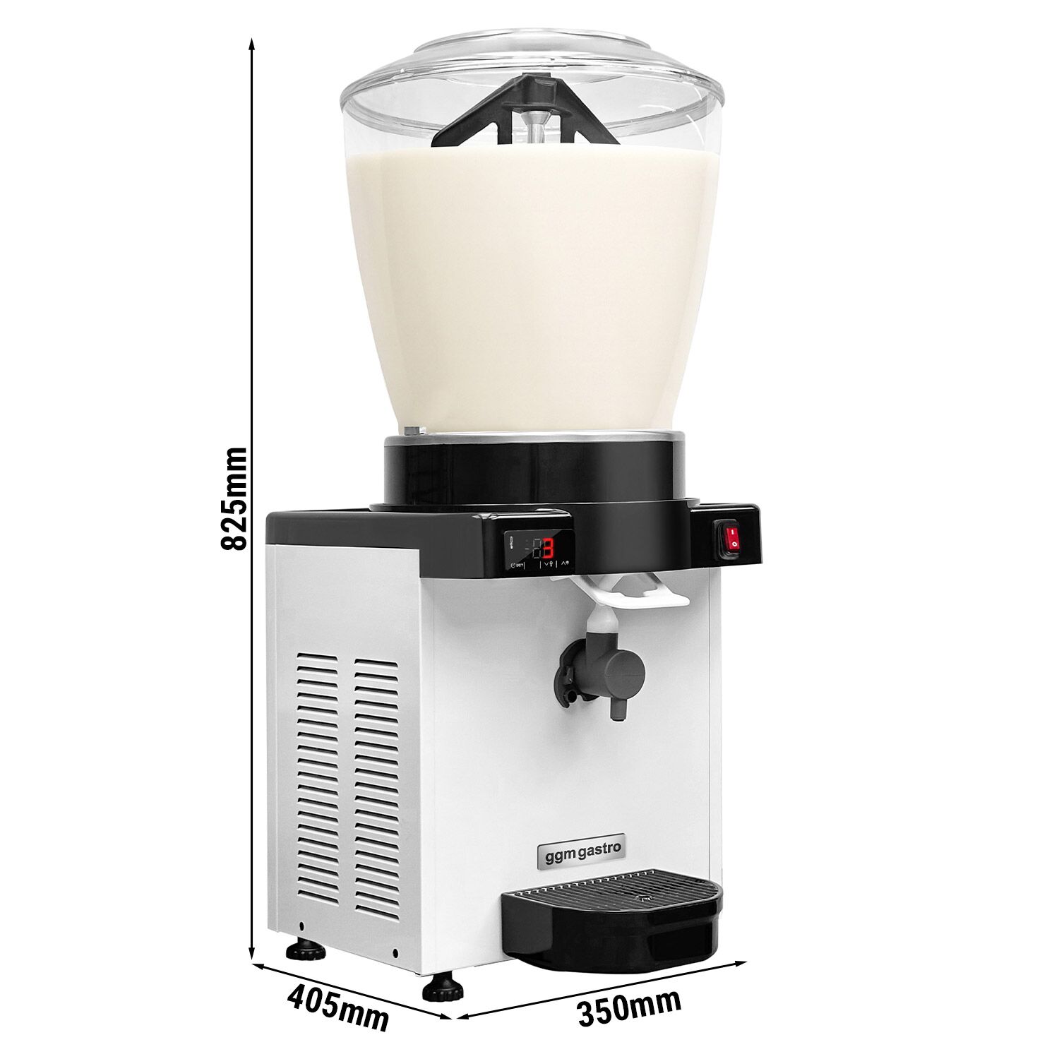 Distributeur d’ayran - 22 L - 500W - pour ayran moussant - Blanc