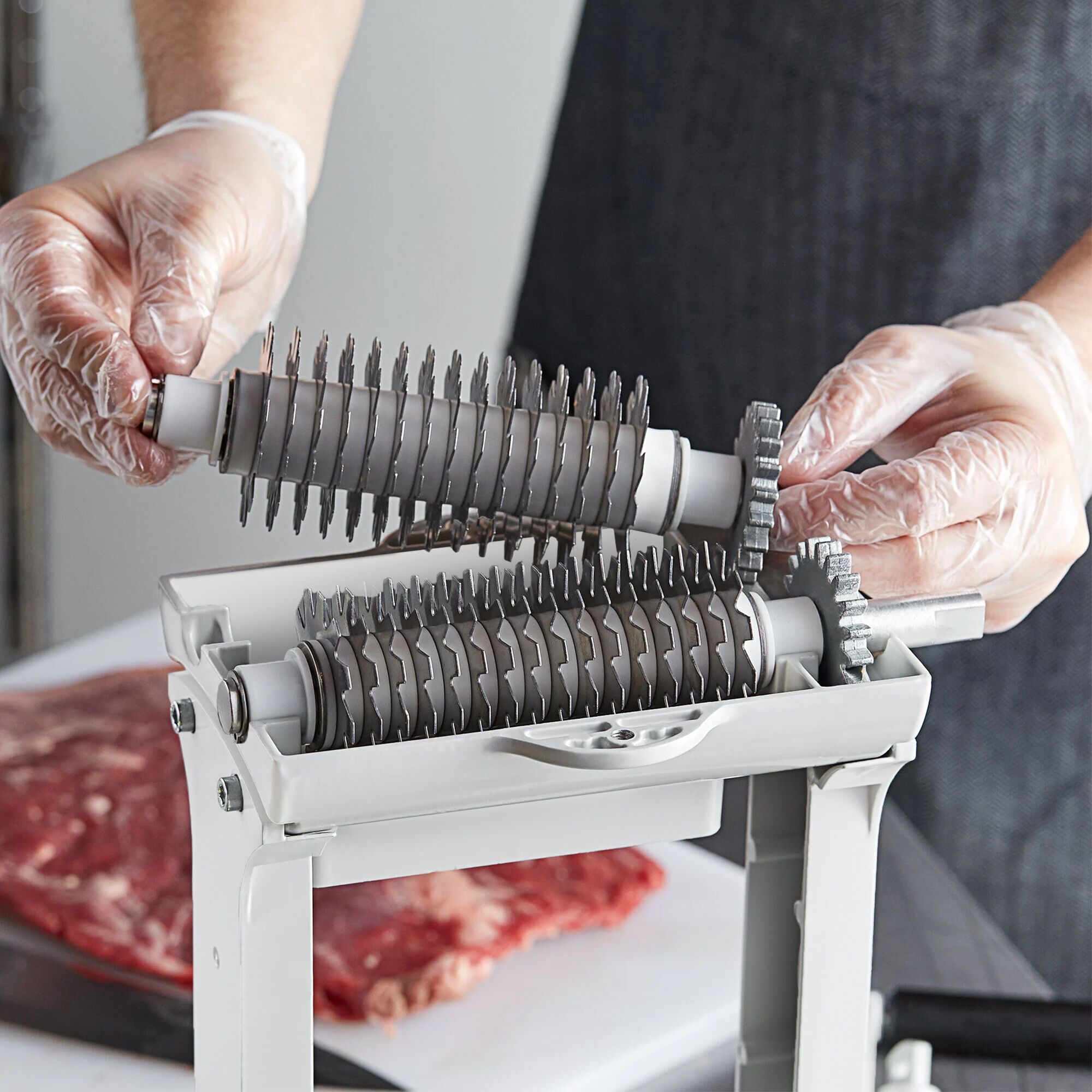 Manual Meat Tenderiser Machine - Max. cutting width 127mm - 330x240mm