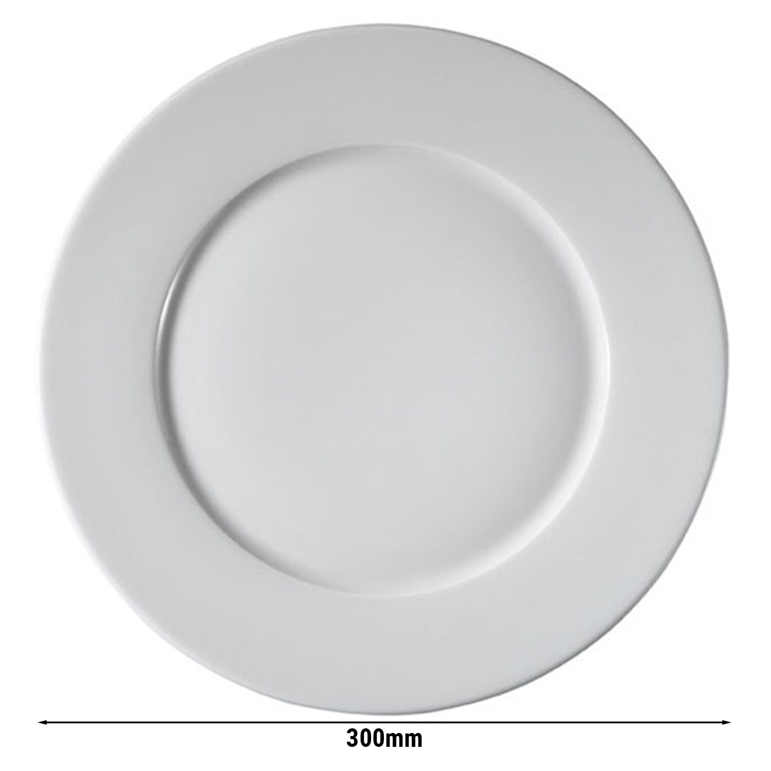 (12 Stück) PERA Weiß - Teller Porzellan - Ø 300mm