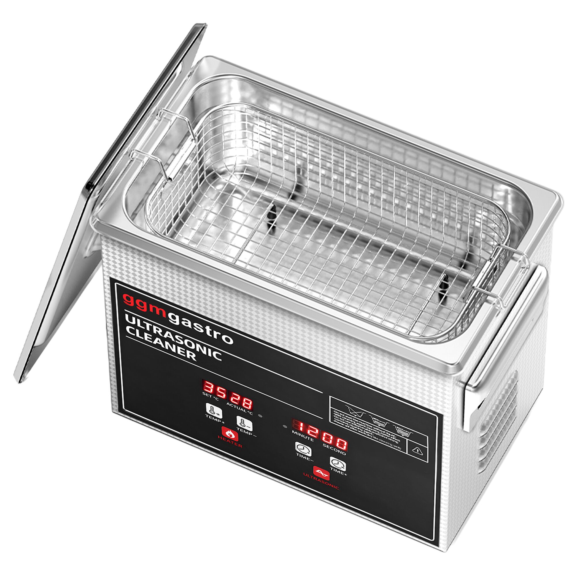 Nettoyeur à Ultrasons - 3,2 Litres - 120 Watt Puissance Ultrasonique
