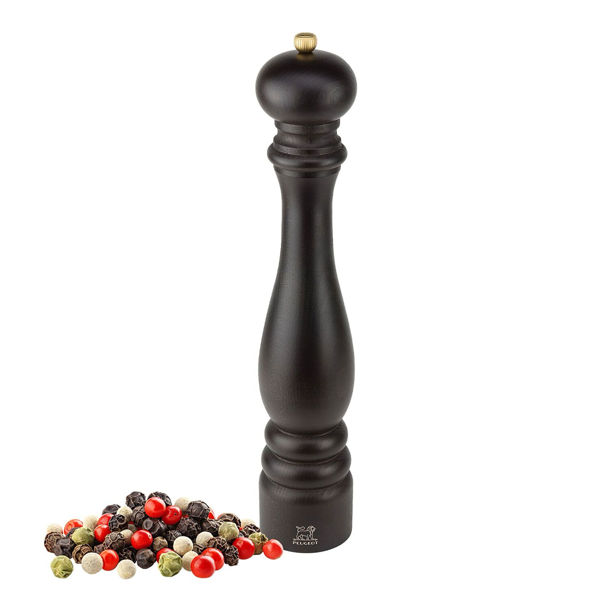 (3 pièces) PEUGEOT | PARIS – Moulin à poivre – Bois – Chocolat – Hauteur : 400 mm