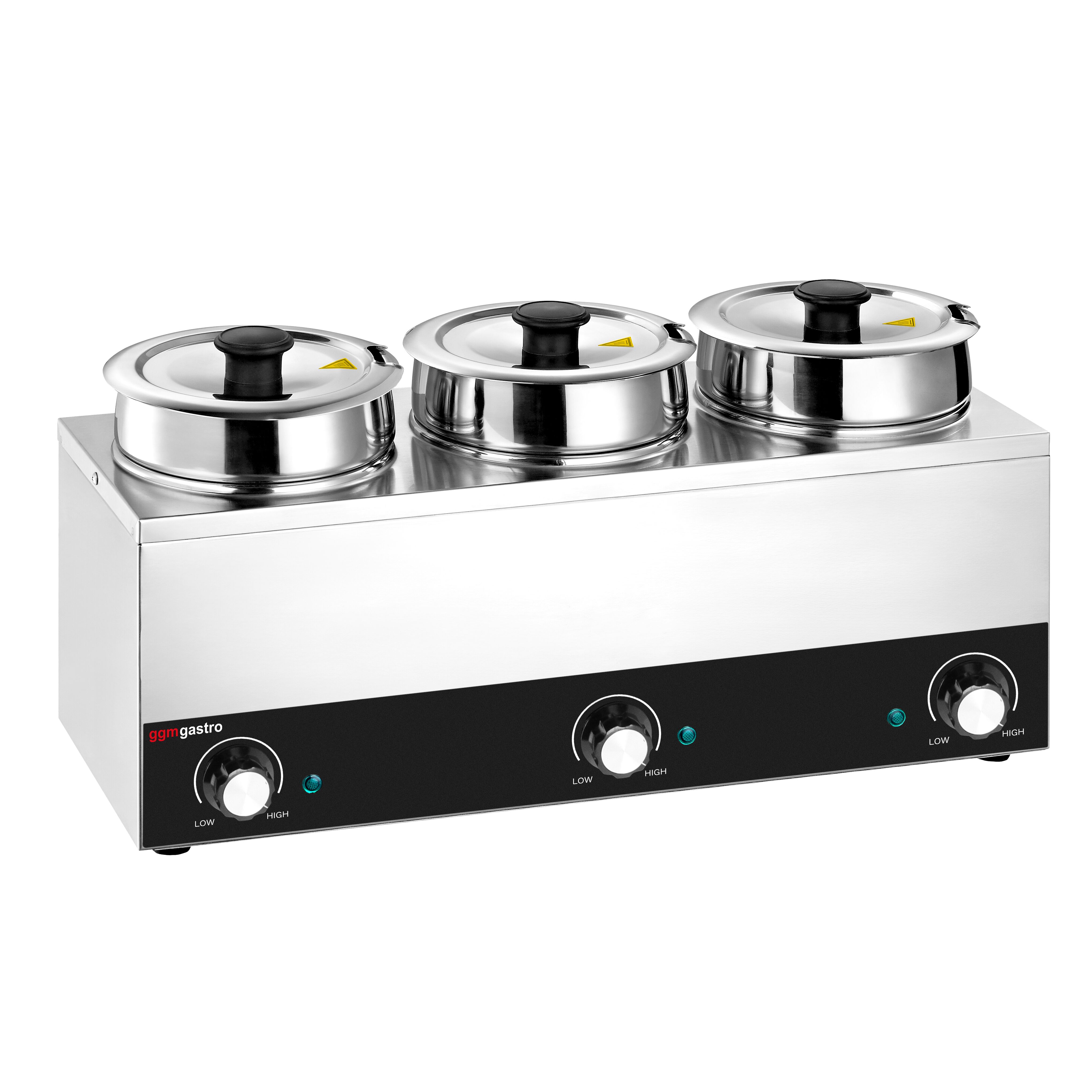 Bain-marie à sauce Inox PROFESSIONNEL - 3x3,5L (10,5L) - 450W