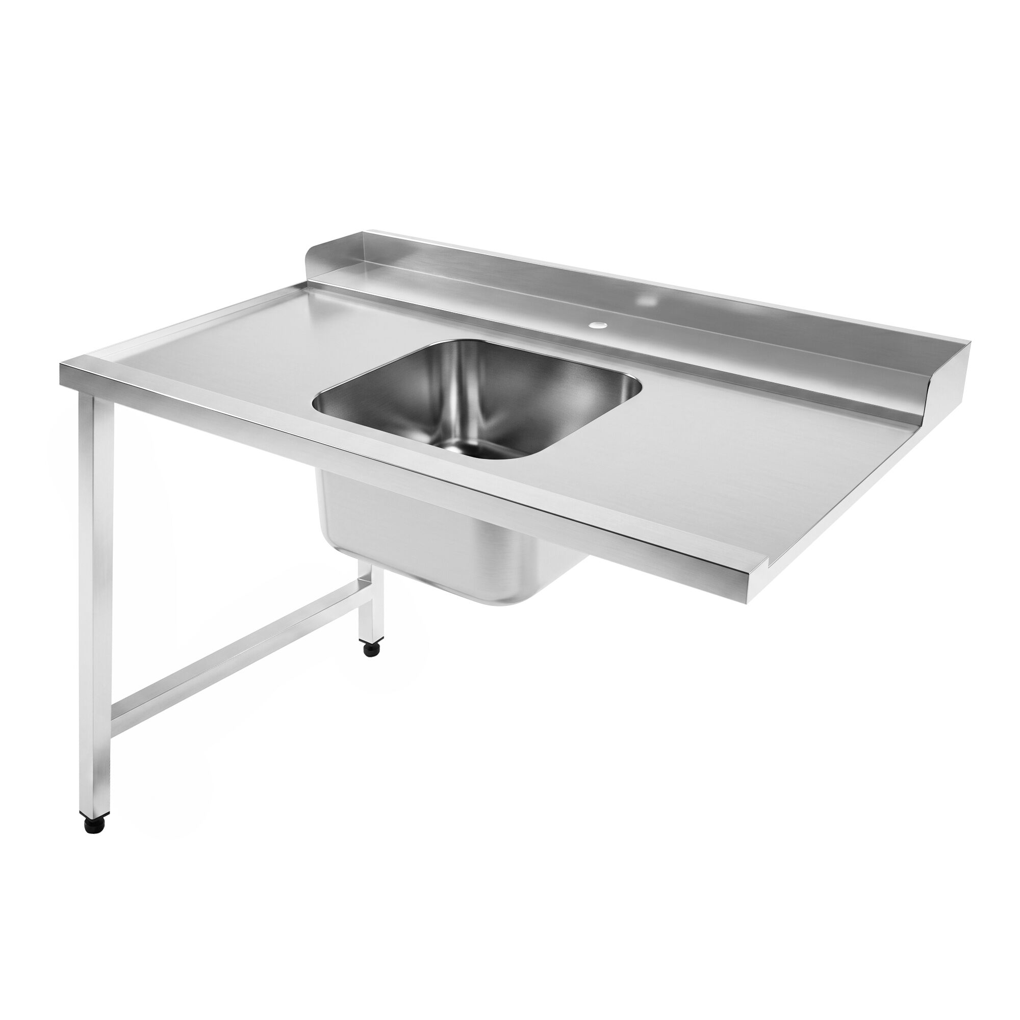 Lave-vaisselle à convoyeur - Commande électronique (affichage numérique) - 47kW - panier 500x500mm - avec tunnel de séchage - avec pompes doseuses intégrées pour détergent et produit de rinçage - Table d’entrée à gauche