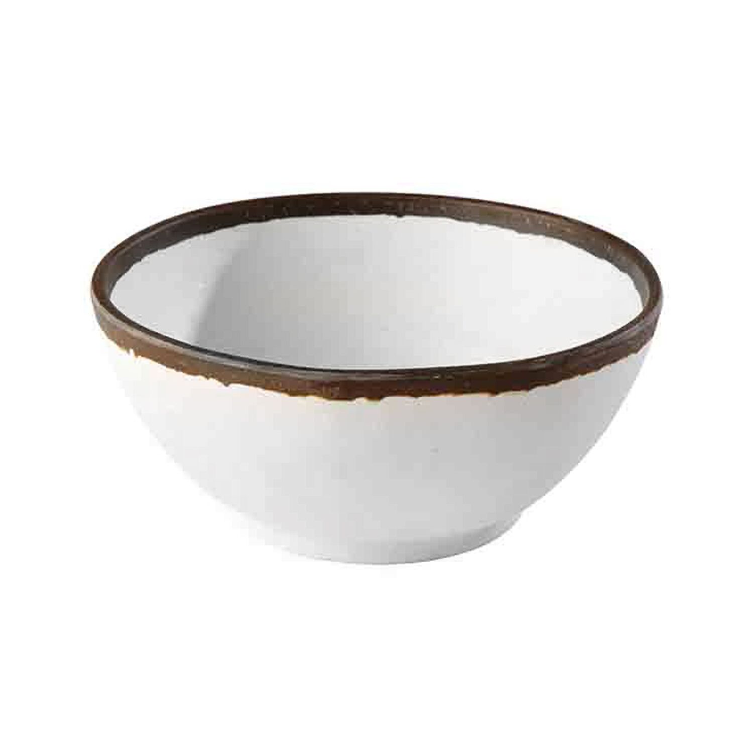 (6 pcs) Coupe - CROCKER - Mélamine - 700ml - carré - 160x160mm - Profondeur : 70mm - Blanc/Brun
