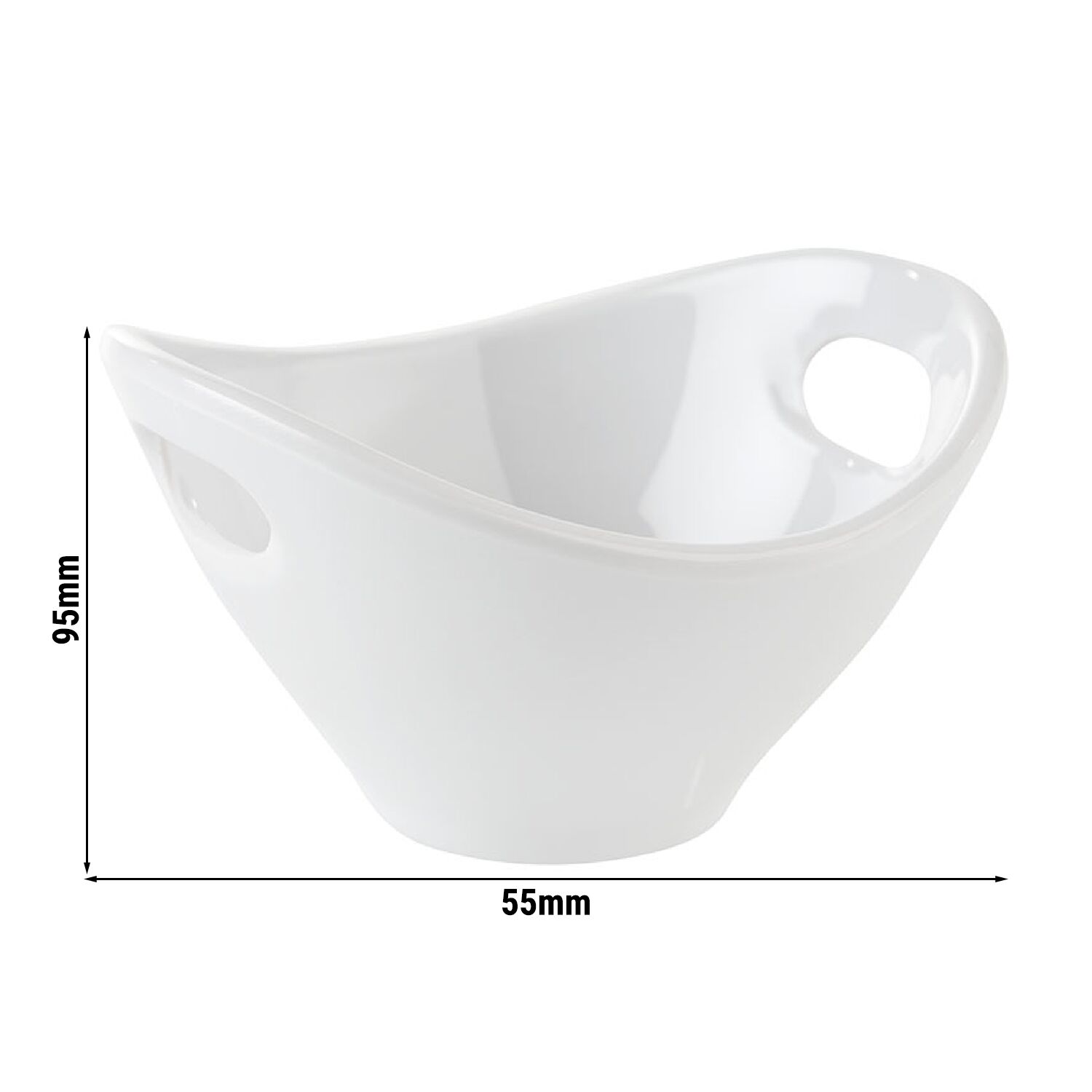 (20 pièces) Bol - MINI - Mélamine - 90 ml - 95 x 90 mm - Blanc