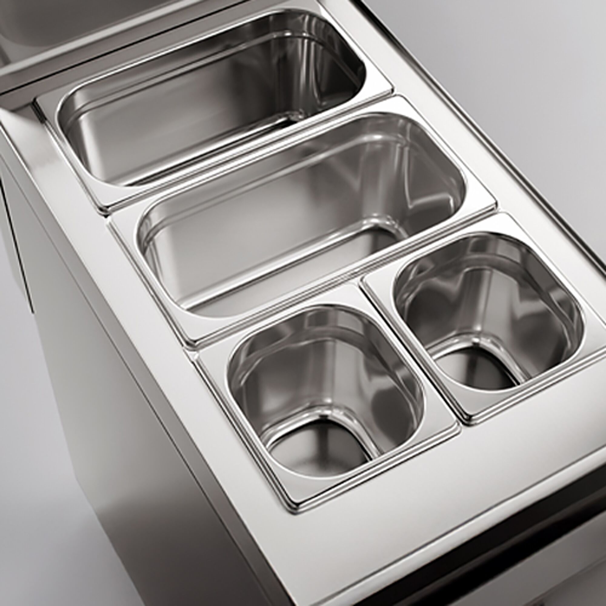 Station de cuisson mobile - 1600 x 850 mm - Hauteur : 1170 mm - incl. cuiseur à pâtes, cuisinière électrique & bain-marie