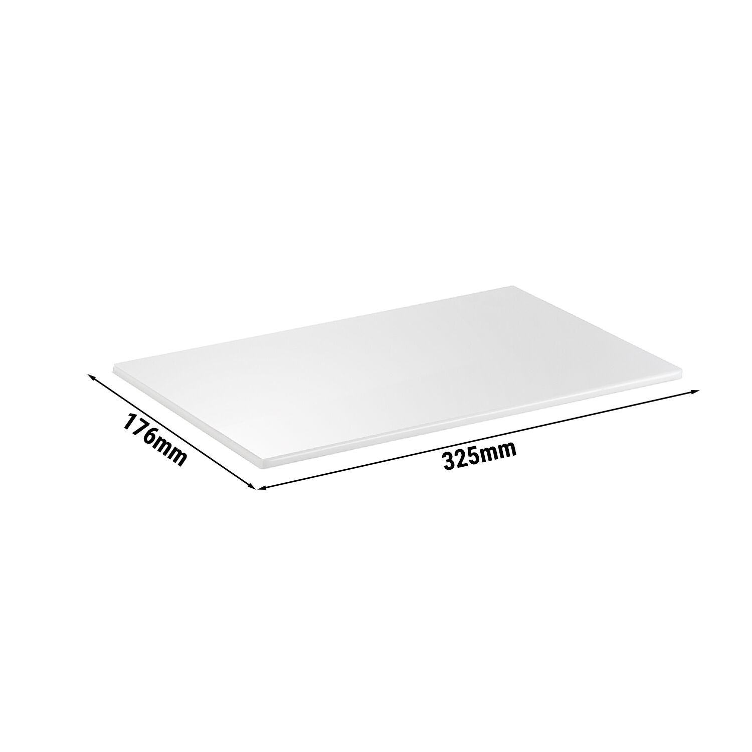 (6 pièces) Plateau GN 1/3 – ZERO – Mélamine – Hauteur : 15 mm – Blanc