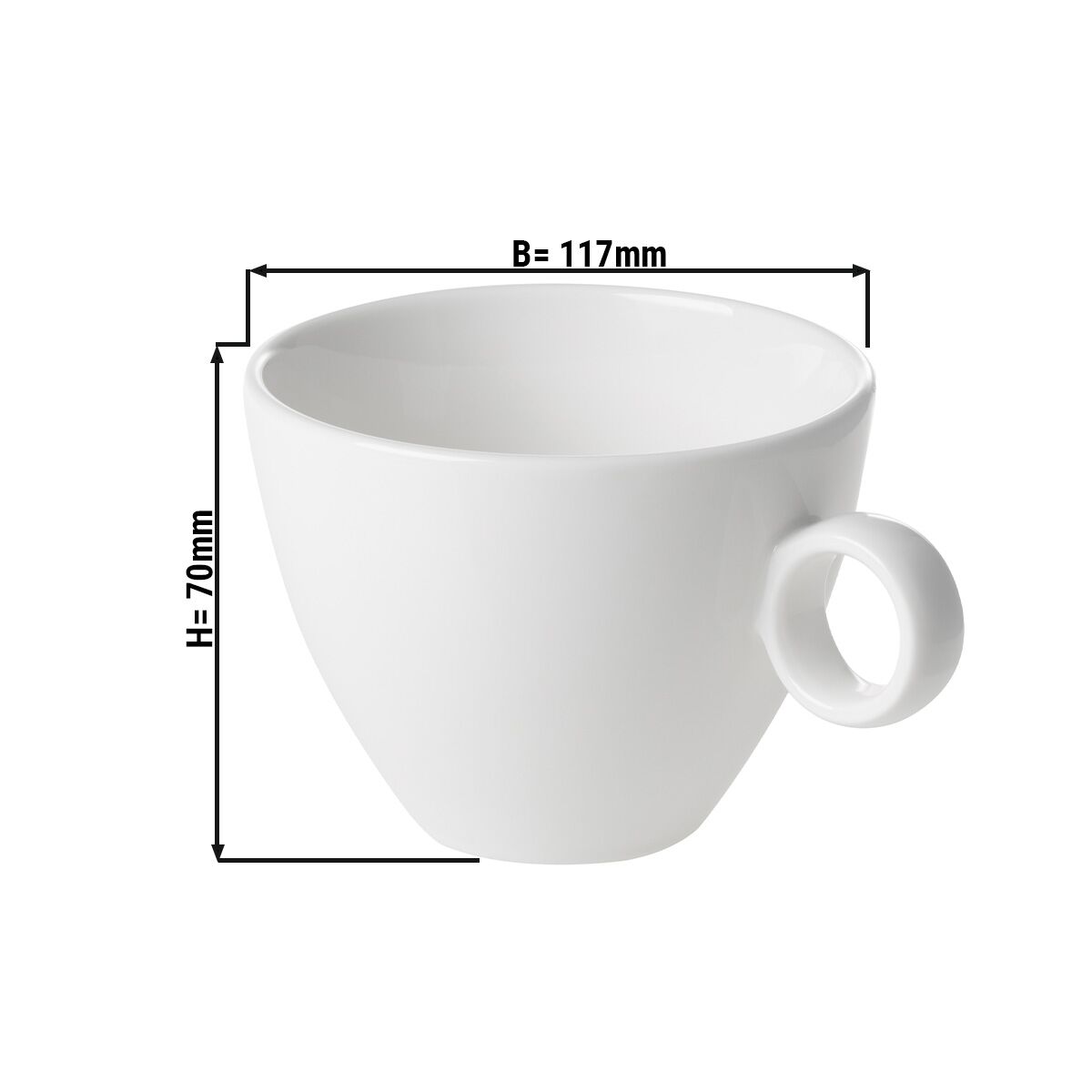 (6 pièces) BART - Tasse à cappuccino - 23 cl - Ivoire