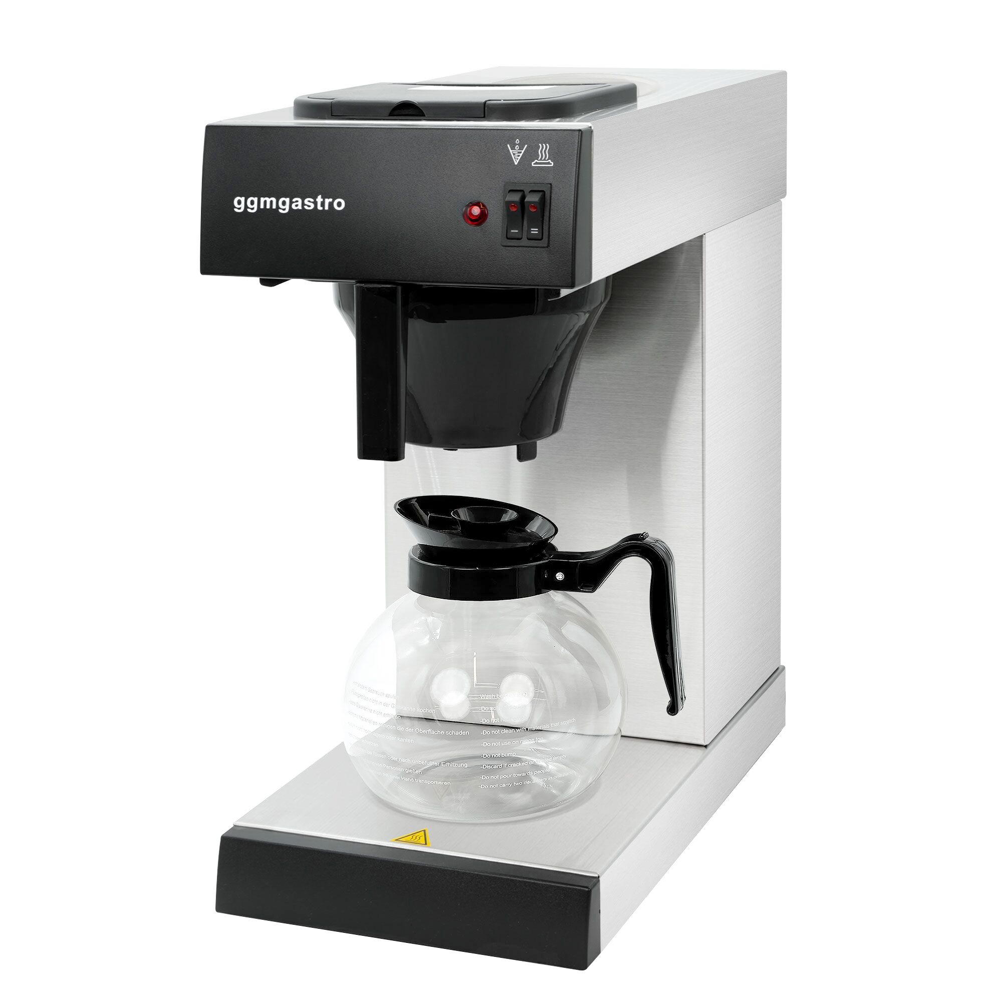 Machine à café filtre - 1,8 litre - avec 2 plaques chauffantes - incl. carafe en verre