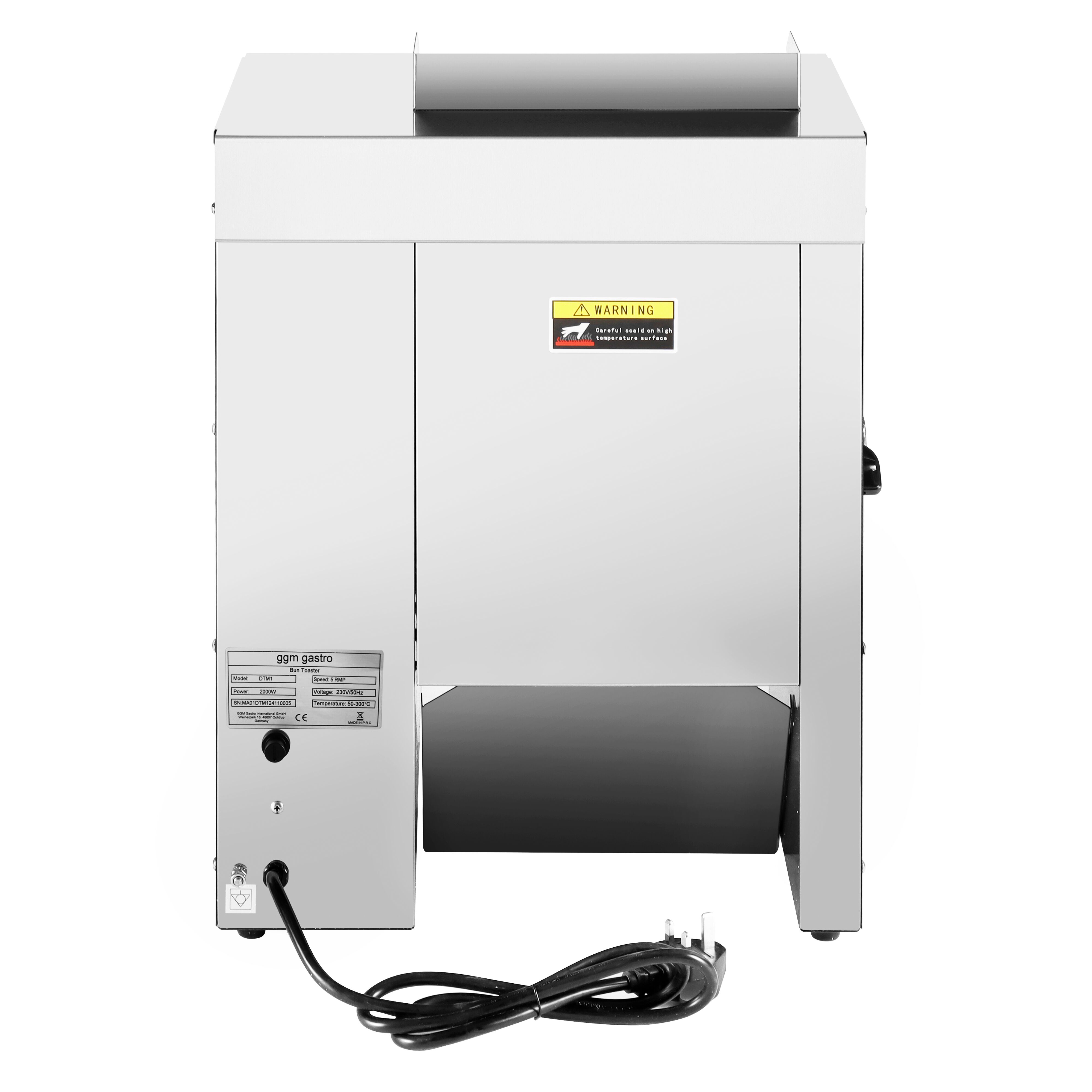 Toaster vertical - Manuel - 2 kW - pour pains à burger & hot-dog