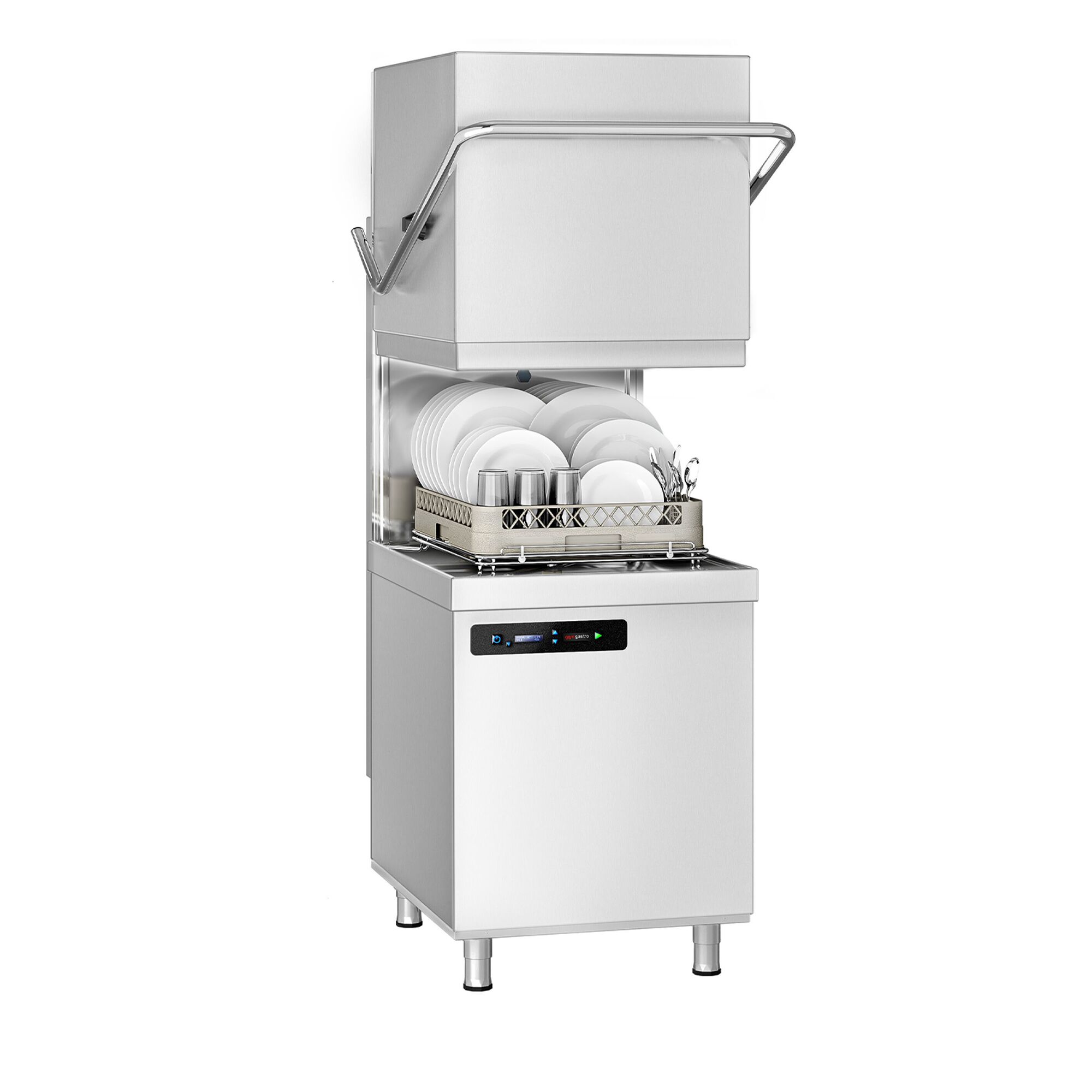 Lave-vaisselle à capot double paroi – Numérique – 7,1 kW – avec pompe de détergent, de rinçage et de vidange
